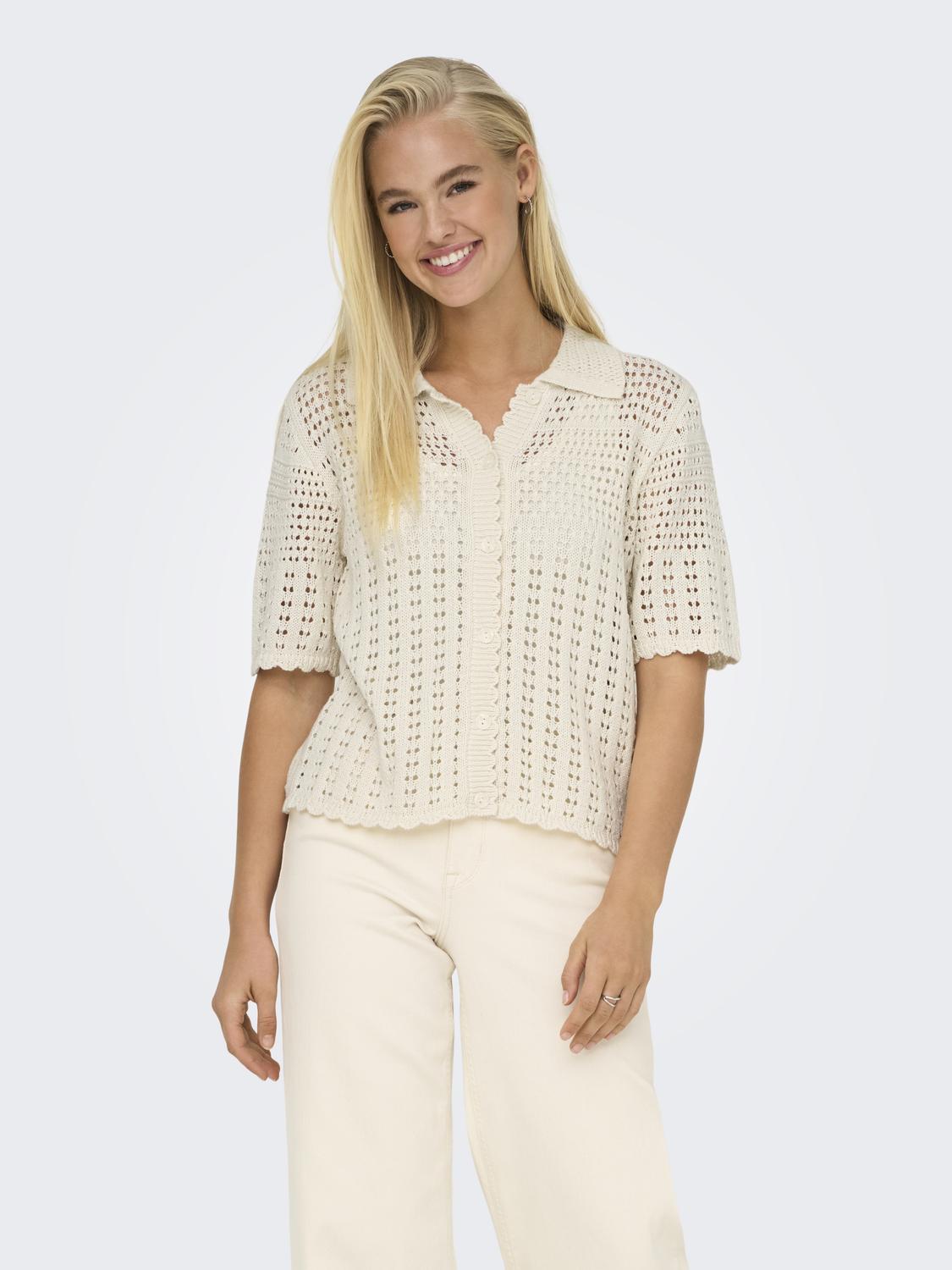 JDYROBIN 2/4 COLLAR CARDIGAN KNT NOOS