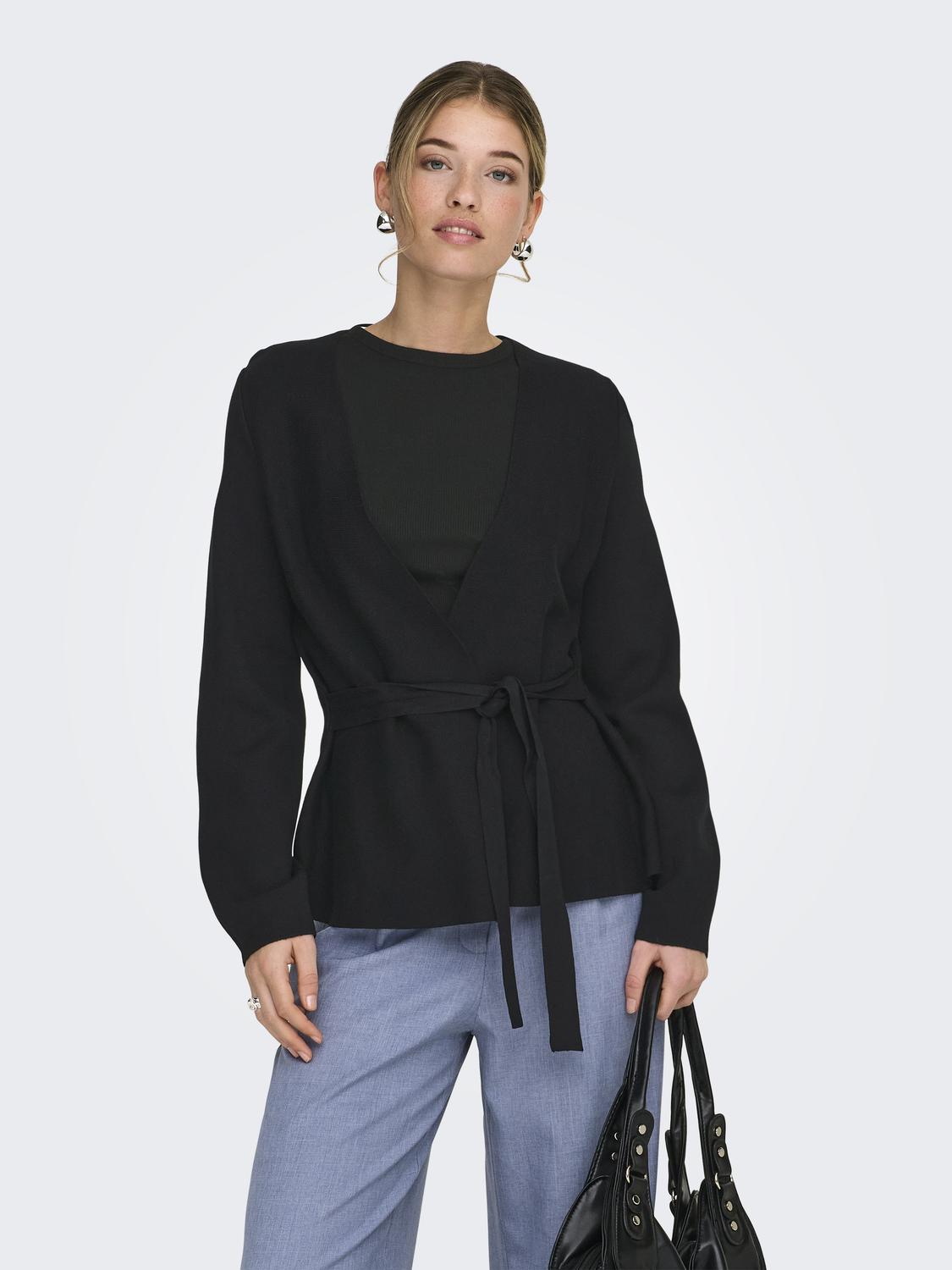 ONLELEA LS WRAP CARDIGAN NCA KNT