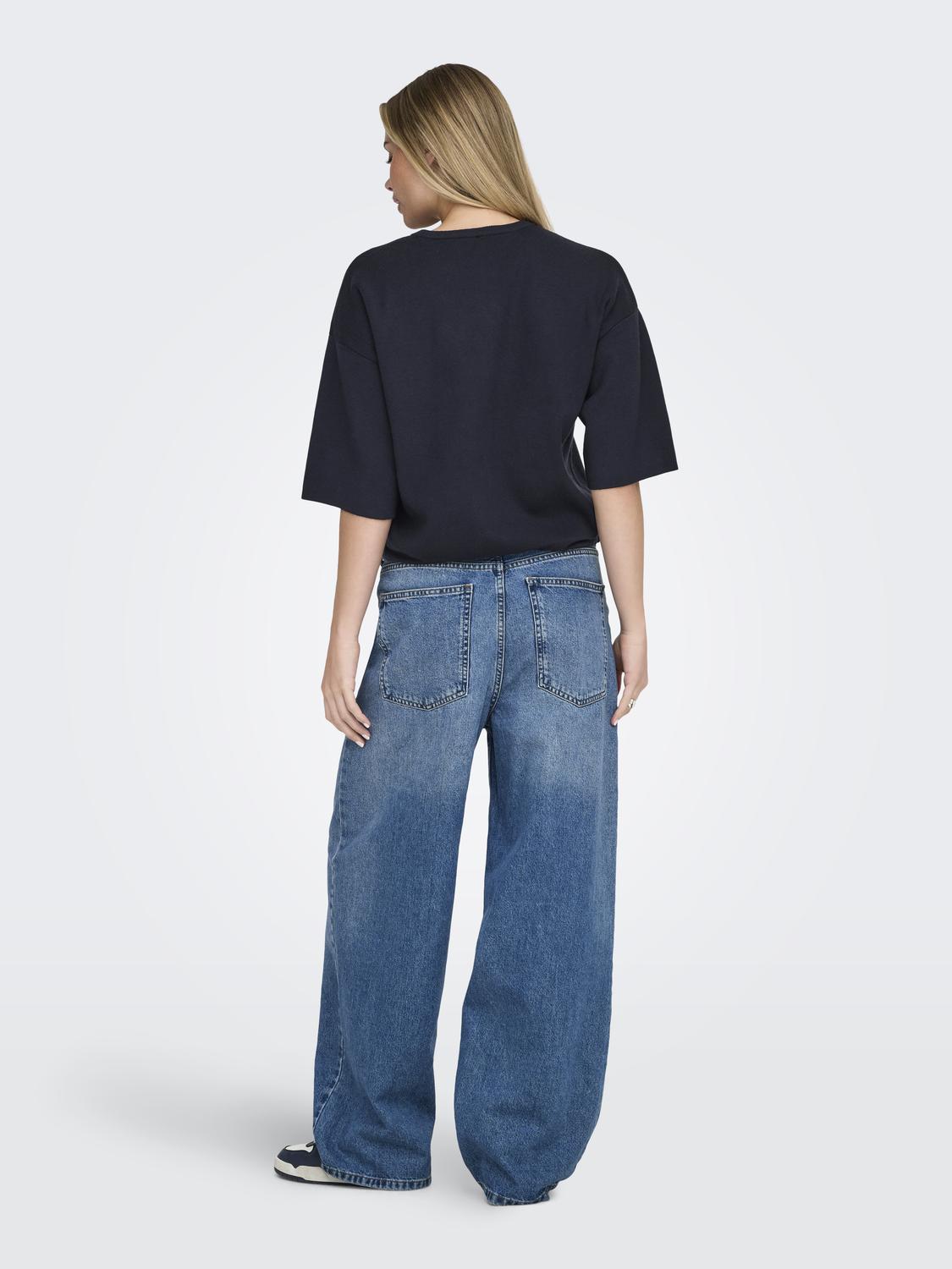 ONLSITERI SS LOOSE TIE O-NECK TOP CC KNT - 2