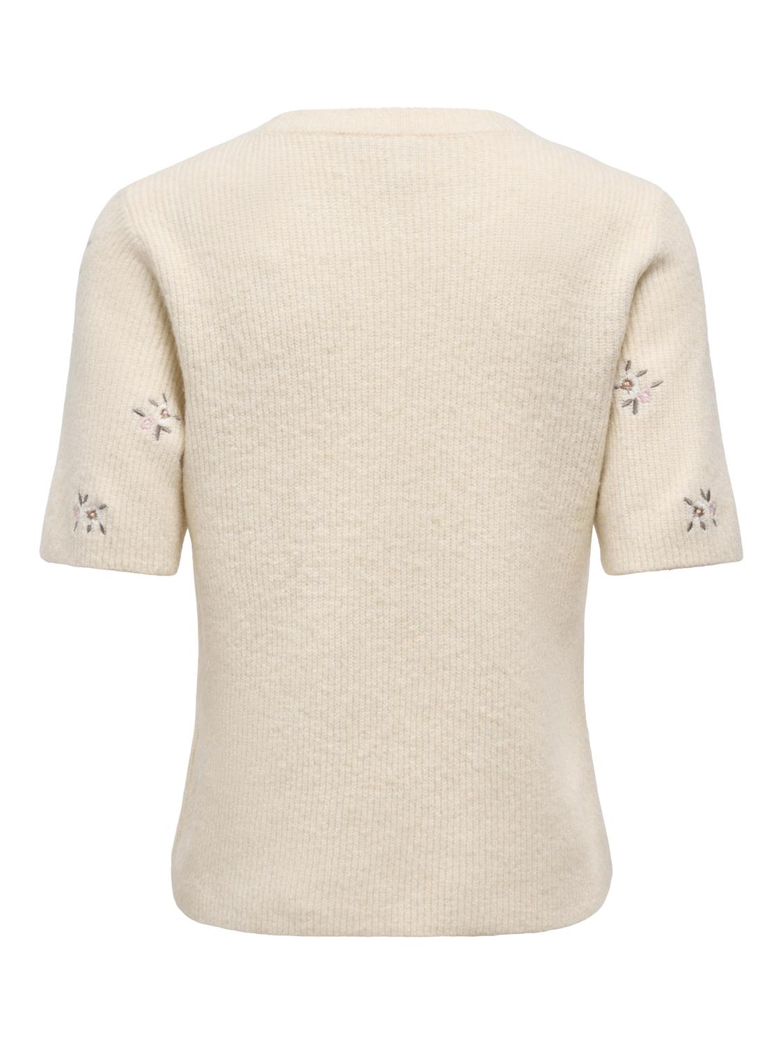 ONLOLIVIA 2/4 O-NECK EMBROIDERY EX KNT - 2