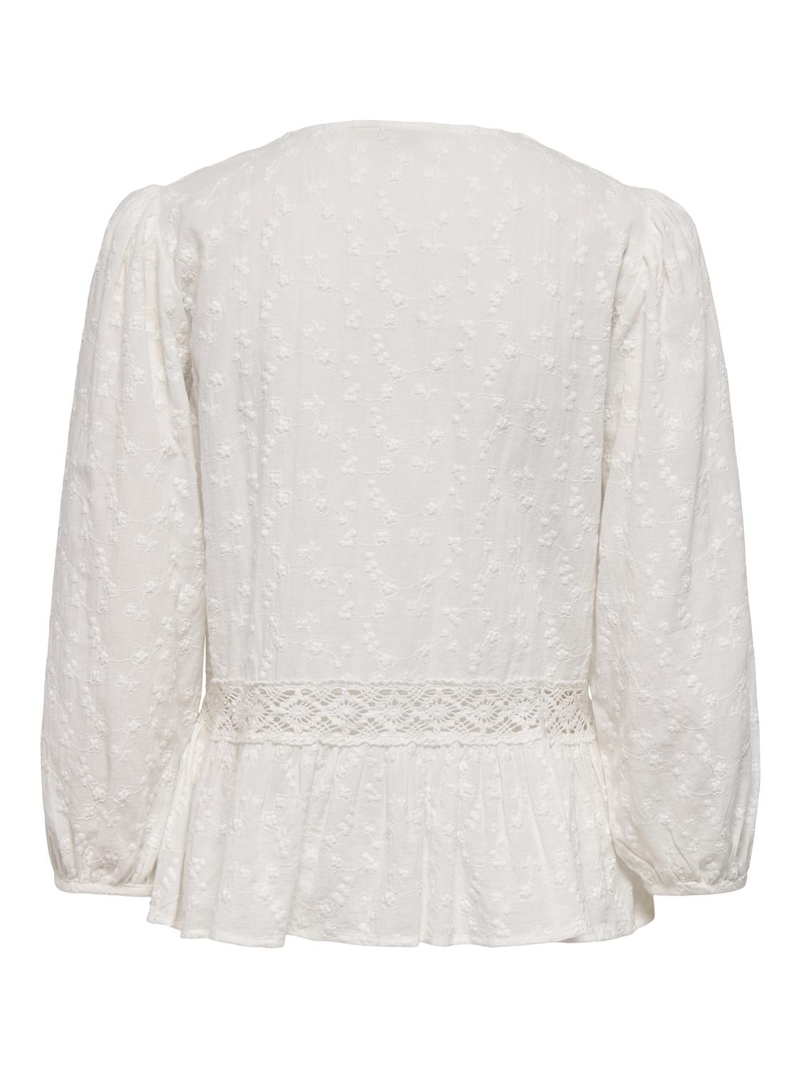 ONLBELLA 3/4 V-NECK TOP WVN - 3