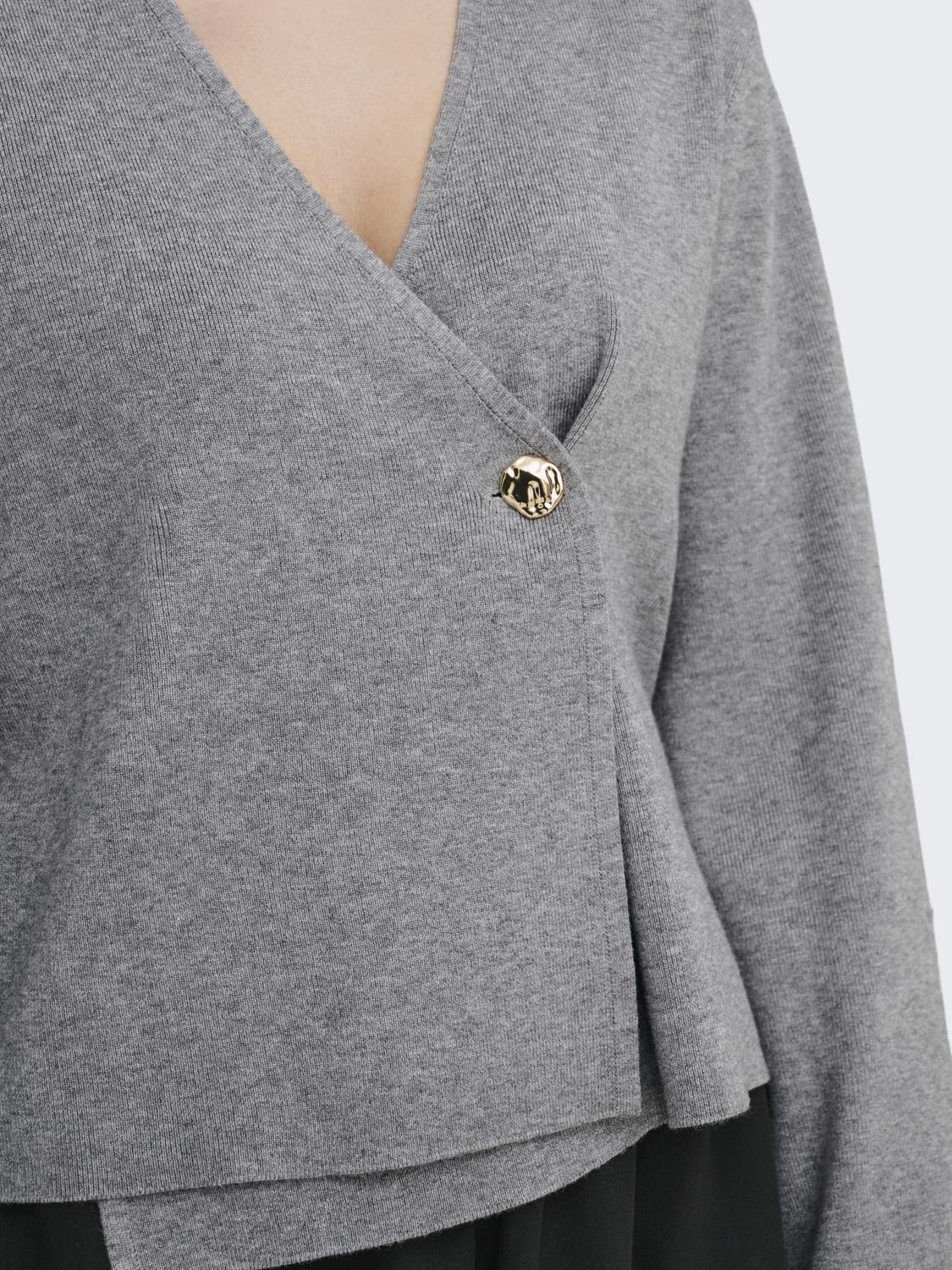 ONLJING LS VNECK ONE BUTTON CARDI EX KNT - 4
