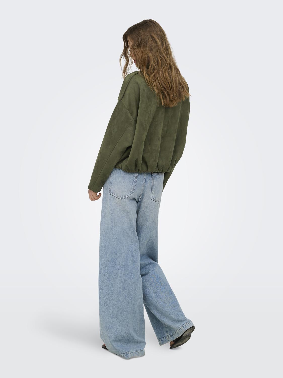 ONLMOON-STINA FAUX SUEDE BOMBER PNT NOOS - 2