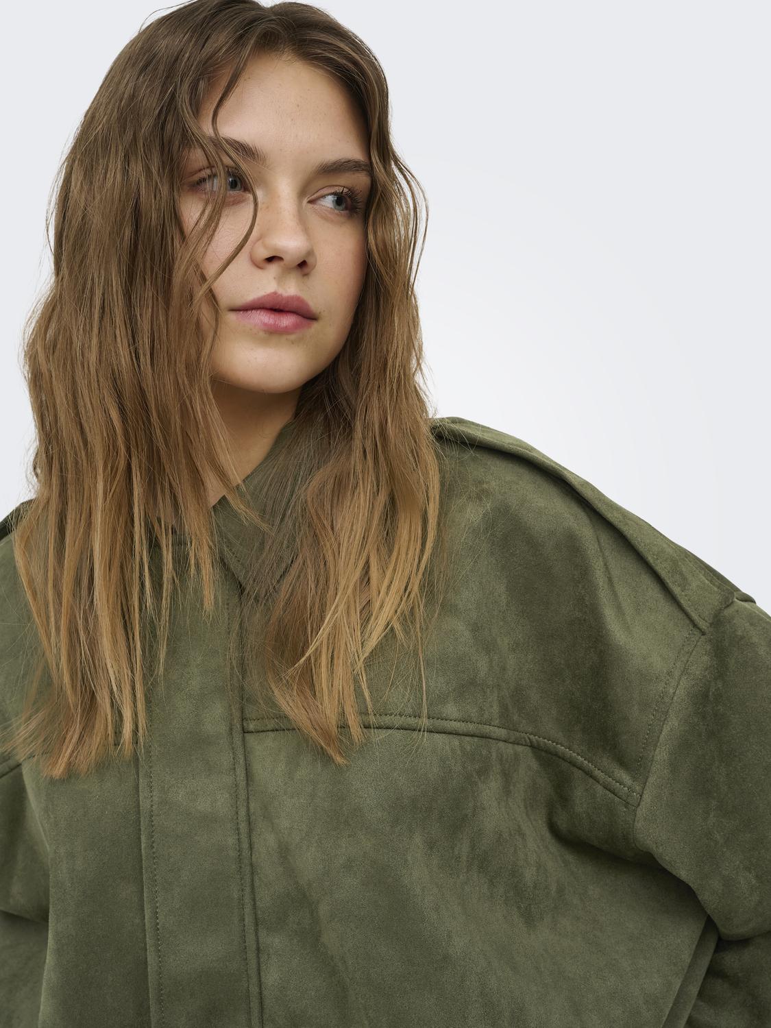 ONLMOON-STINA FAUX SUEDE BOMBER PNT NOOS - 5