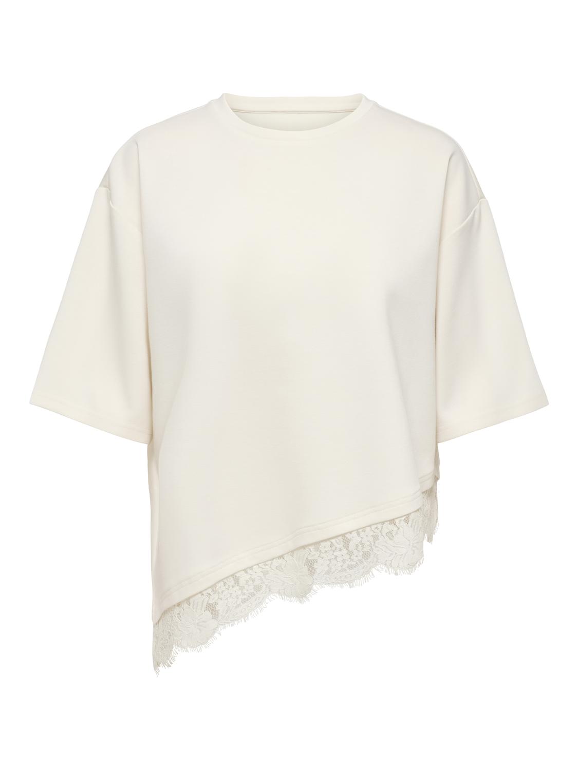 STUMATO S/S LACE ASYM TEE SWT