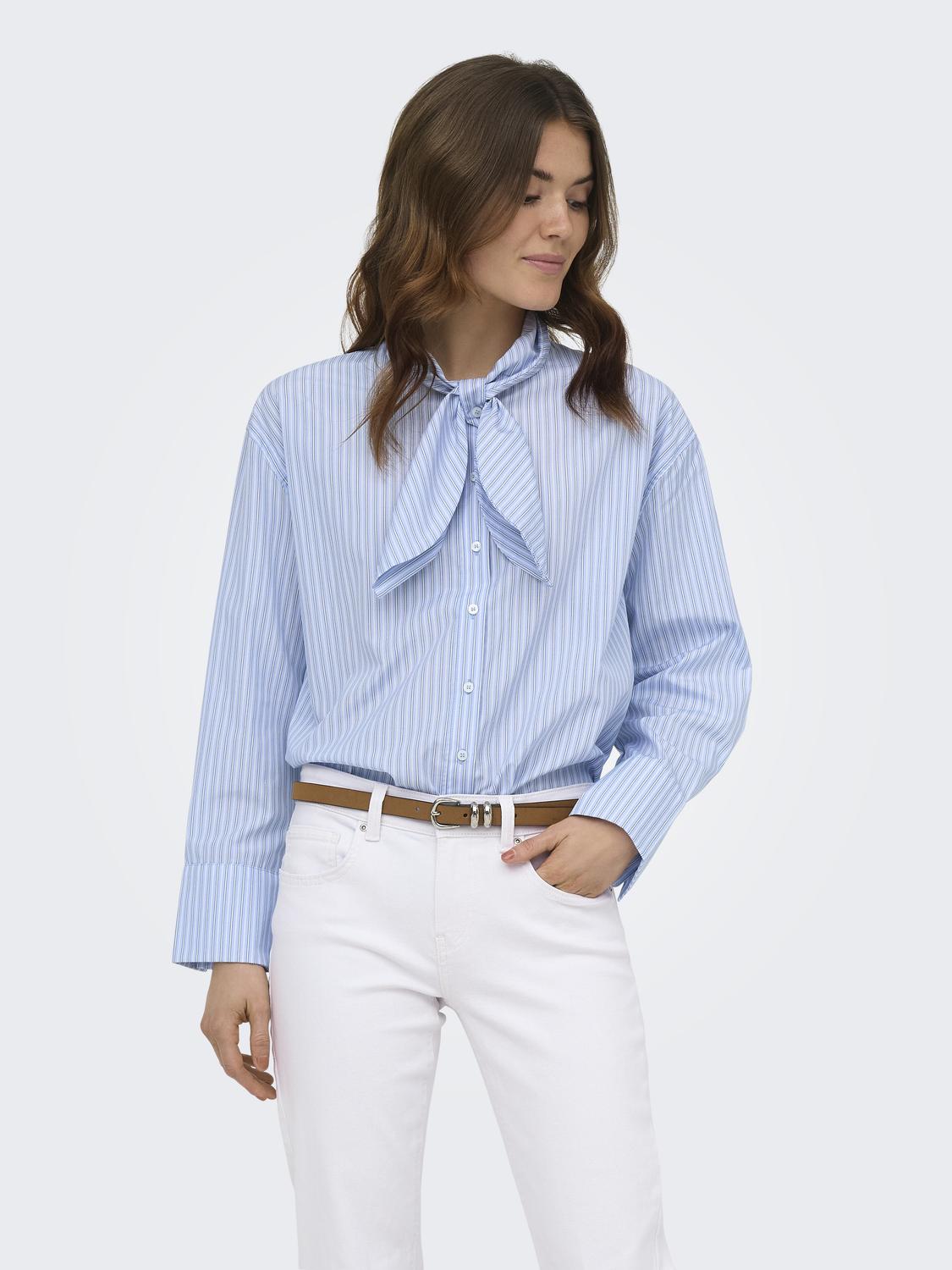 ONLDISAKO L/S BOW DETAIL SHIRT WVN EX