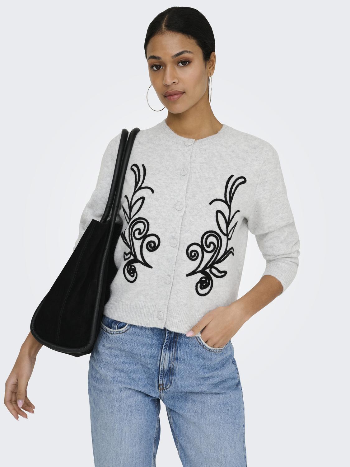 JDYJELLA L/S EMB CARDIGAN KNT - 5