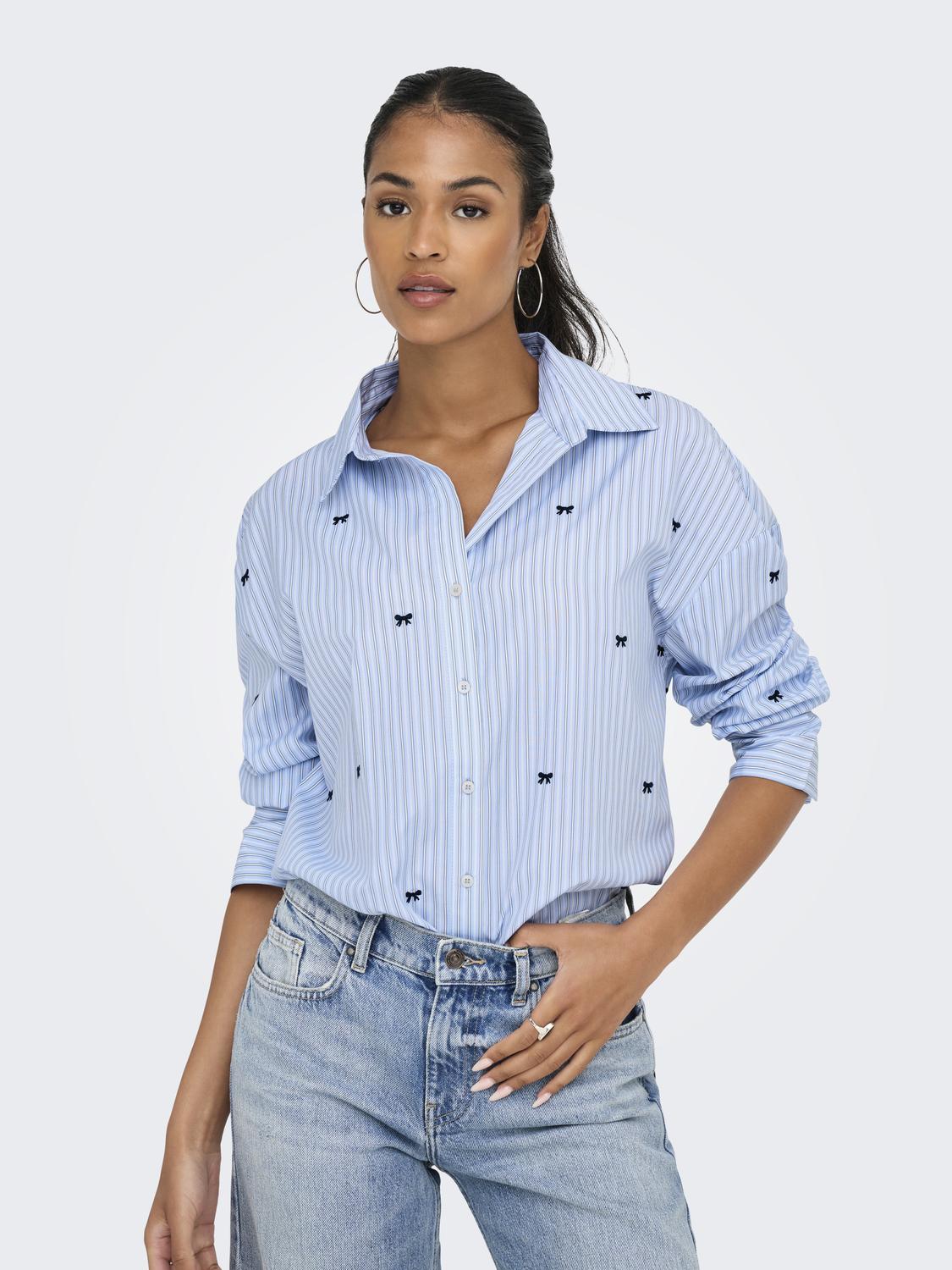 ONLOREGON ZEIDI LS BOW SHIRT NOOS WVN - 4