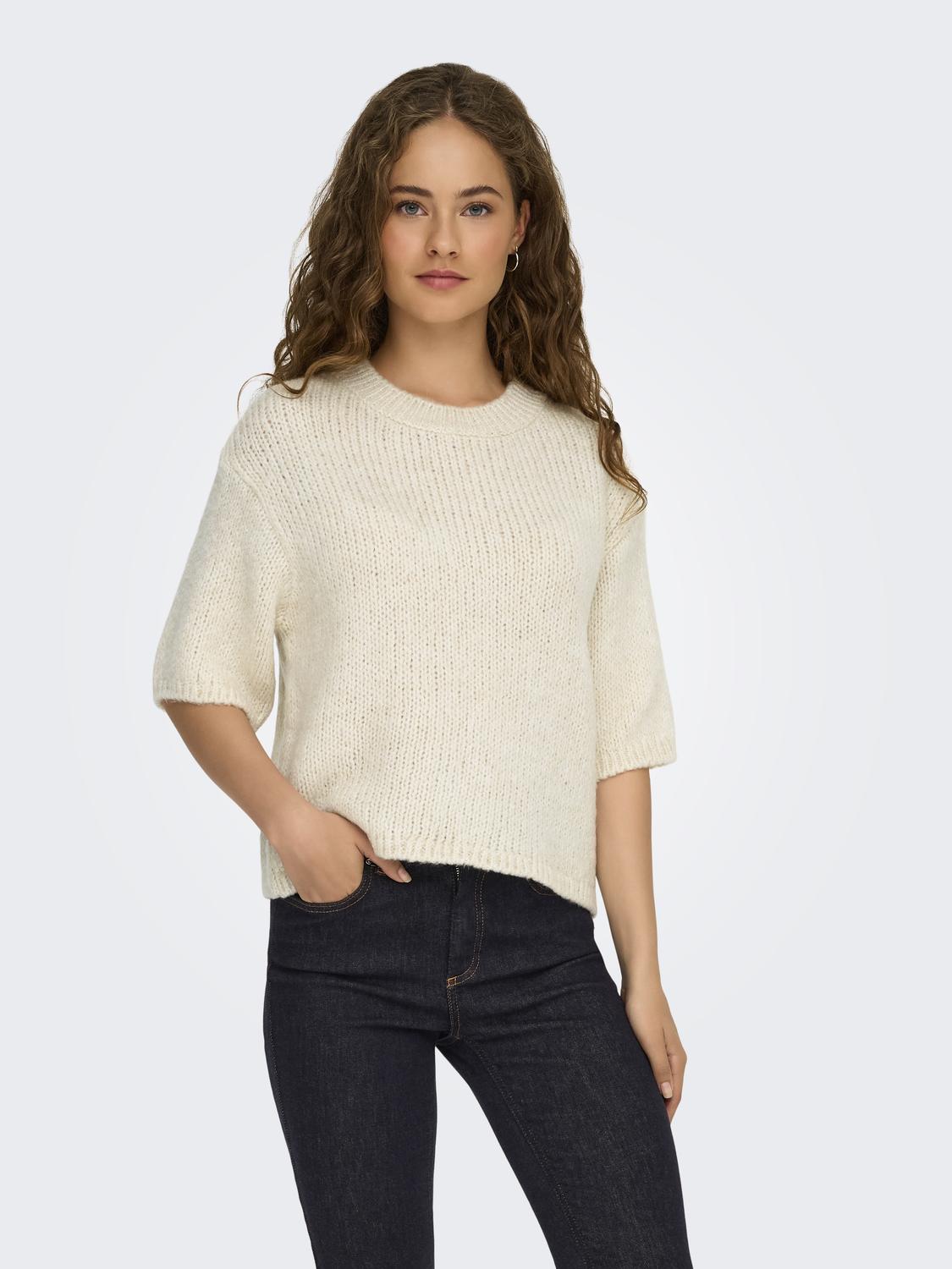 JDYLINEA S/S PULLOVER O-NECK KNT NOOS