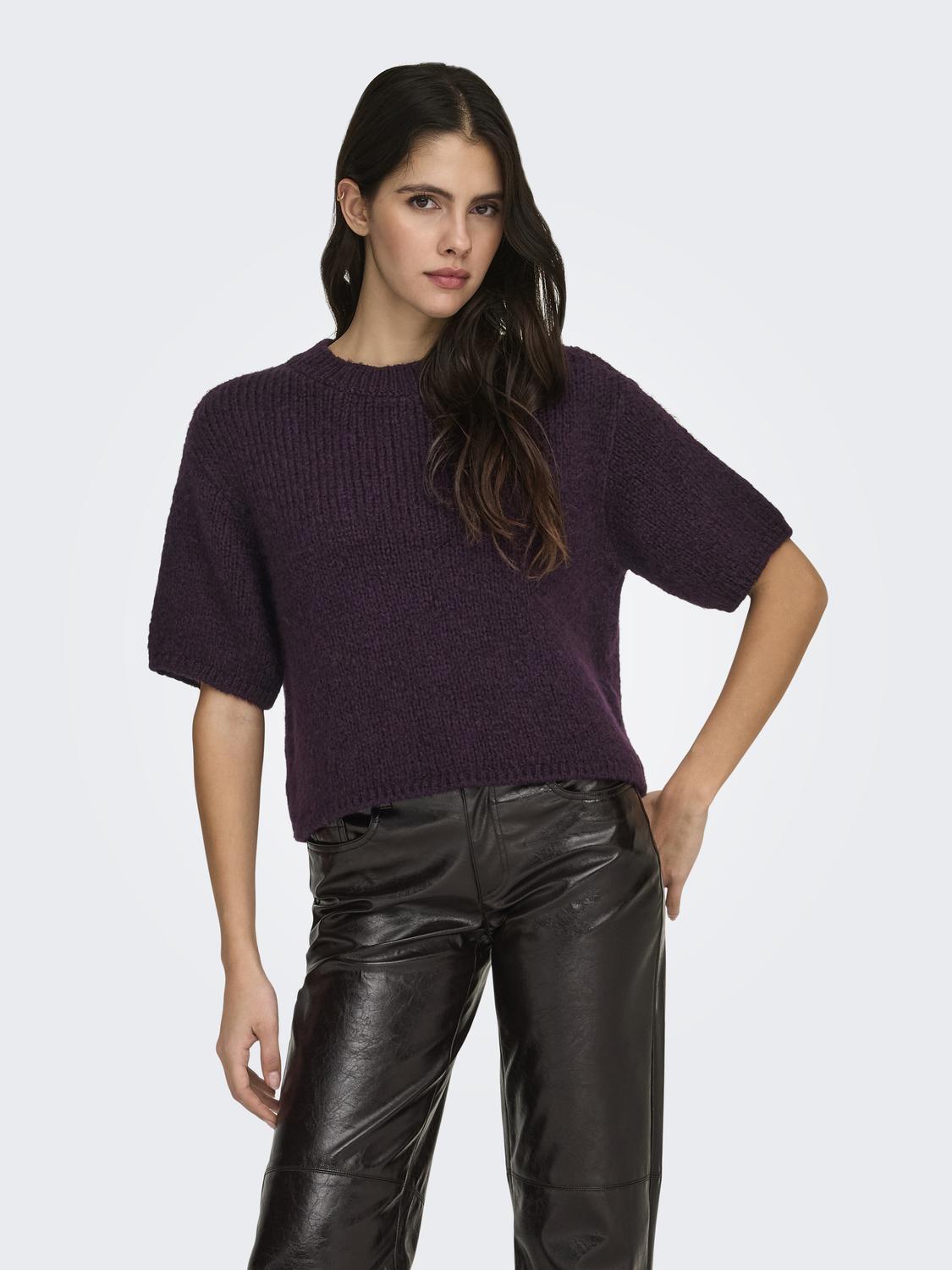 JDYLINEA S/S PULLOVER O-NECK KNT NOOS