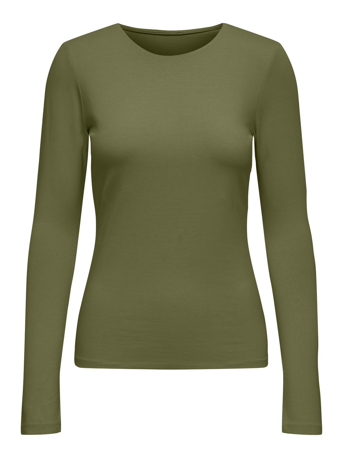 PGLOUISA Stijlvolle top met O-hals en lange mouwen voor je dagelijkse chique look