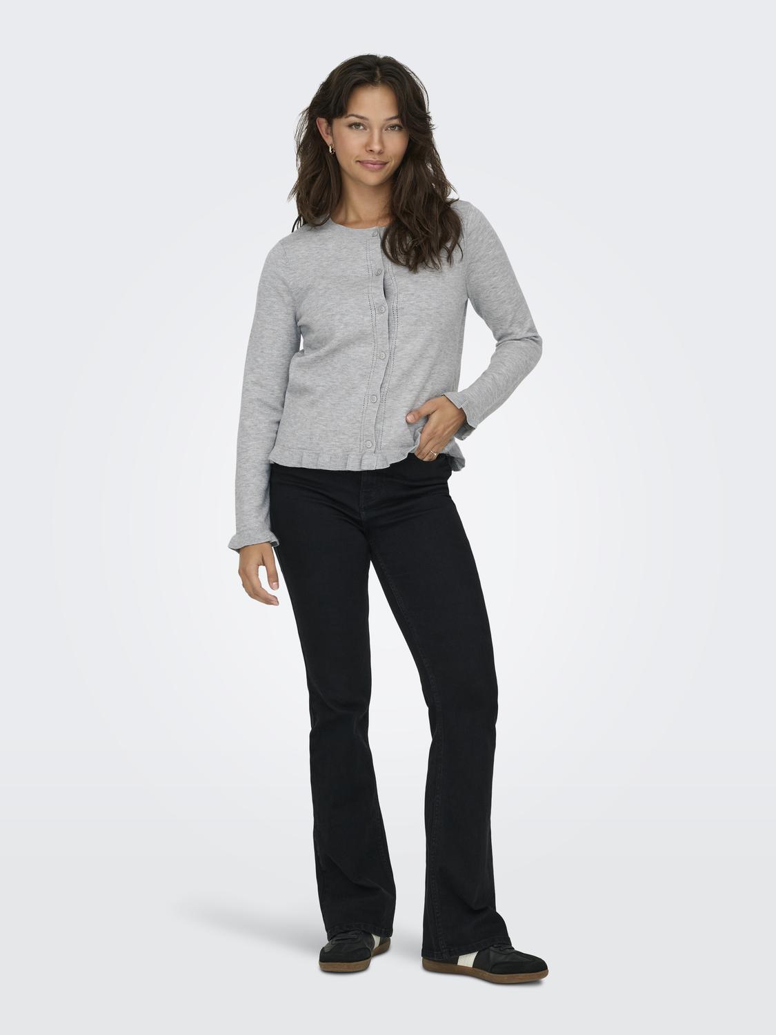 ONLCINDEREL LS FRILL CARDIGAN EX KNT - 6