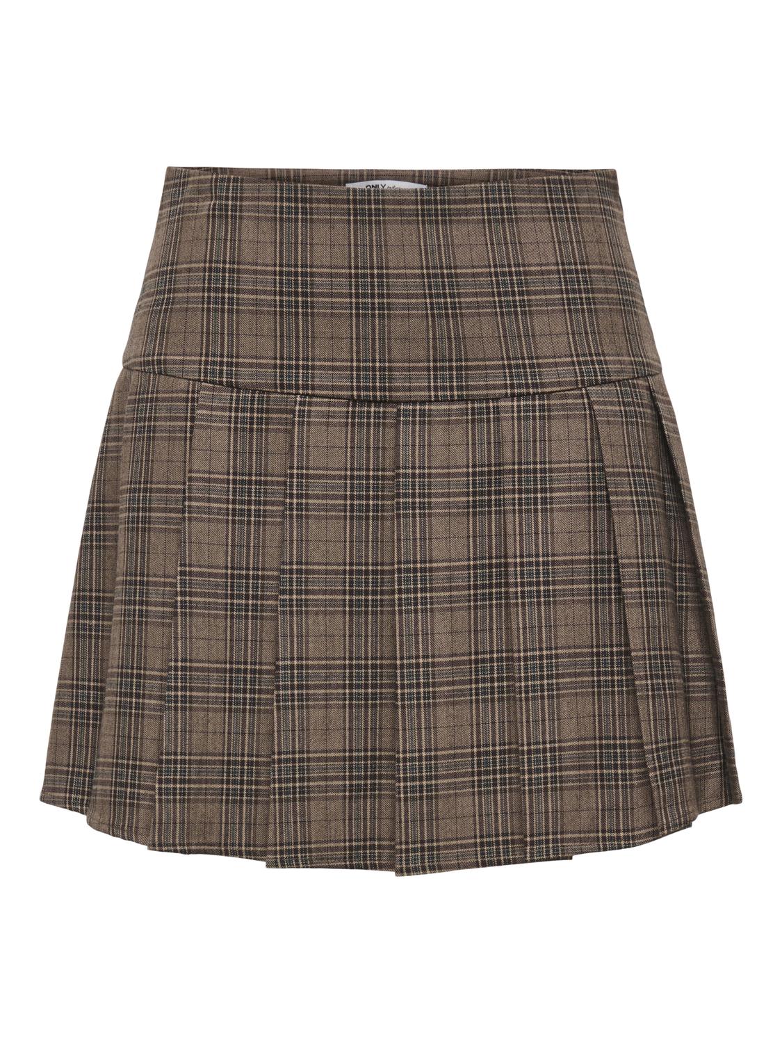 ONLTARY CHECK PLEAT SKIRT TLR