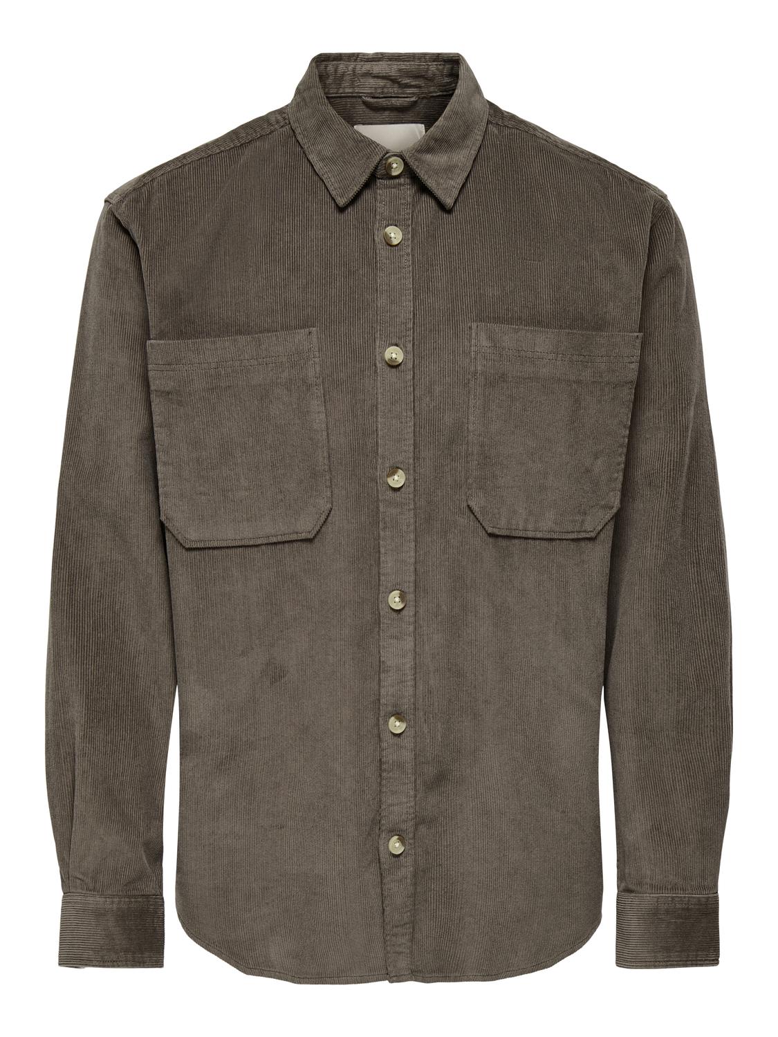 ONSALP 2PKT WASHD CORD LS SHIRT NOOS - 3