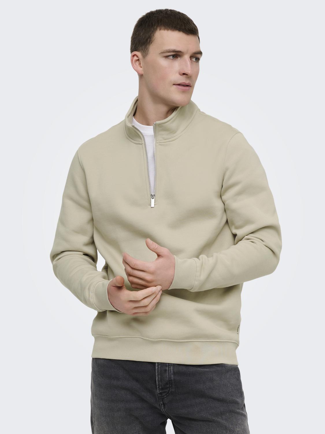 ONSCONNOR REG HALF ZIP SWEAT NOOS - 5