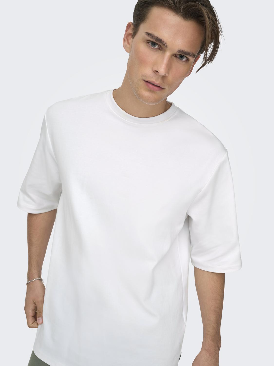 ONSROBBY Kurzärmeliges T-Shirt mit O-Ausschnitt in entspannter Passform für Herren - 5