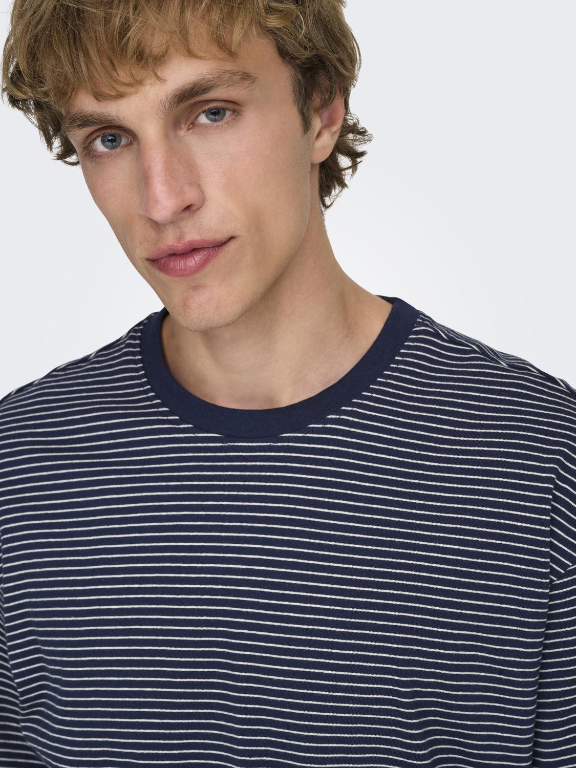 ONSFRED LIFE RLX SS STRIPE TEE NOOS - 4