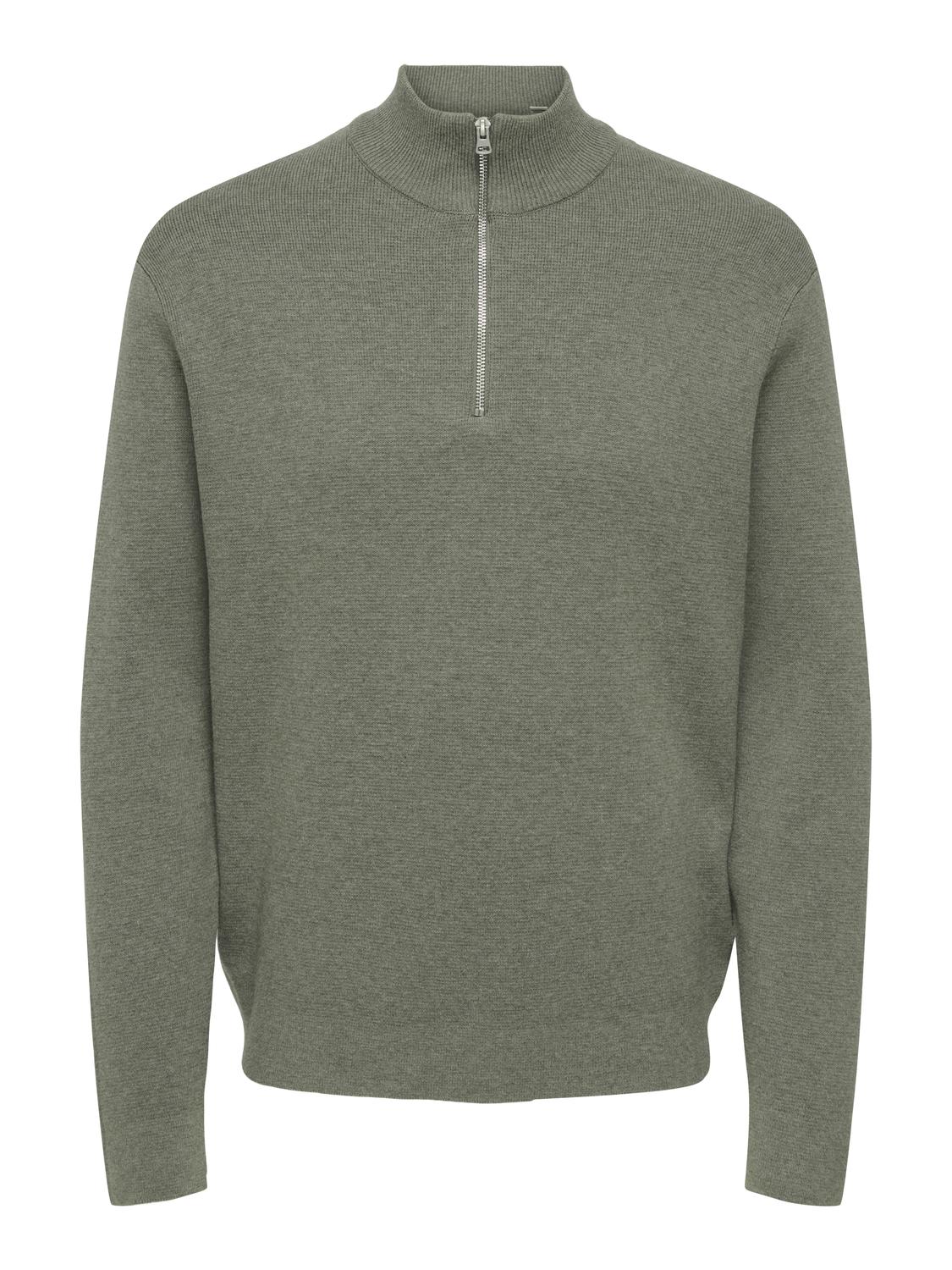 ONSTING REG HALF ZIP KNIT NOOS - 3