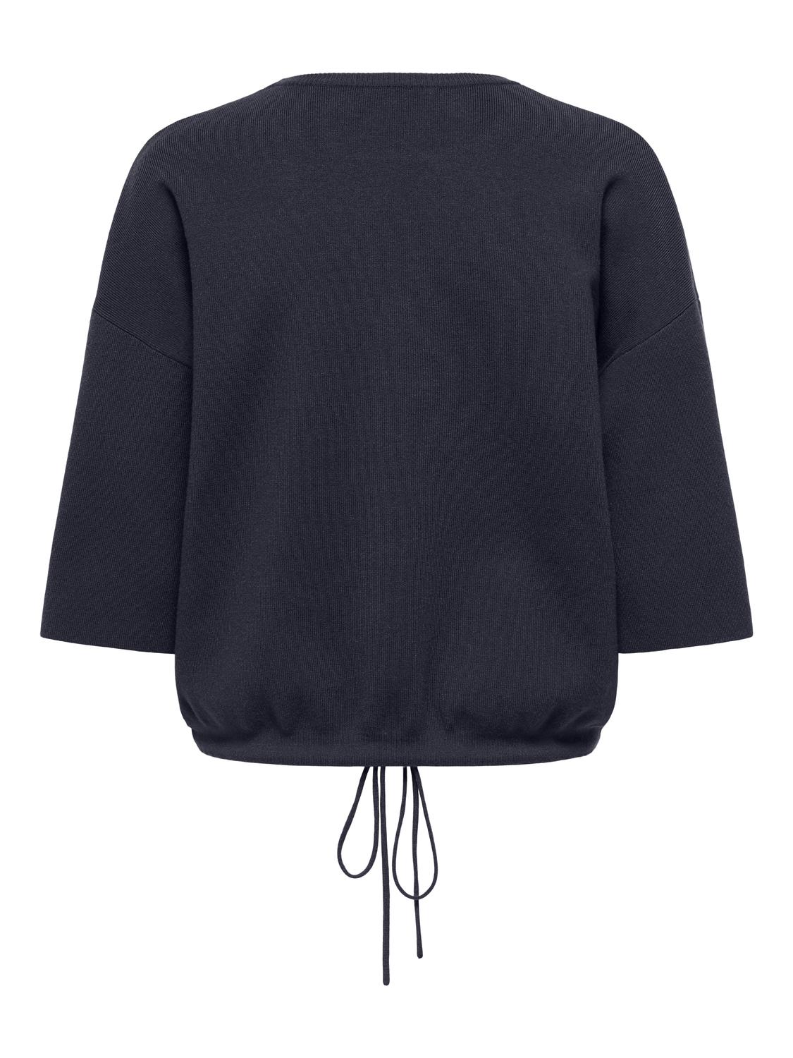 ONLSITERI SS LOOSE TIE O-NECK TOP CC KNT - 7