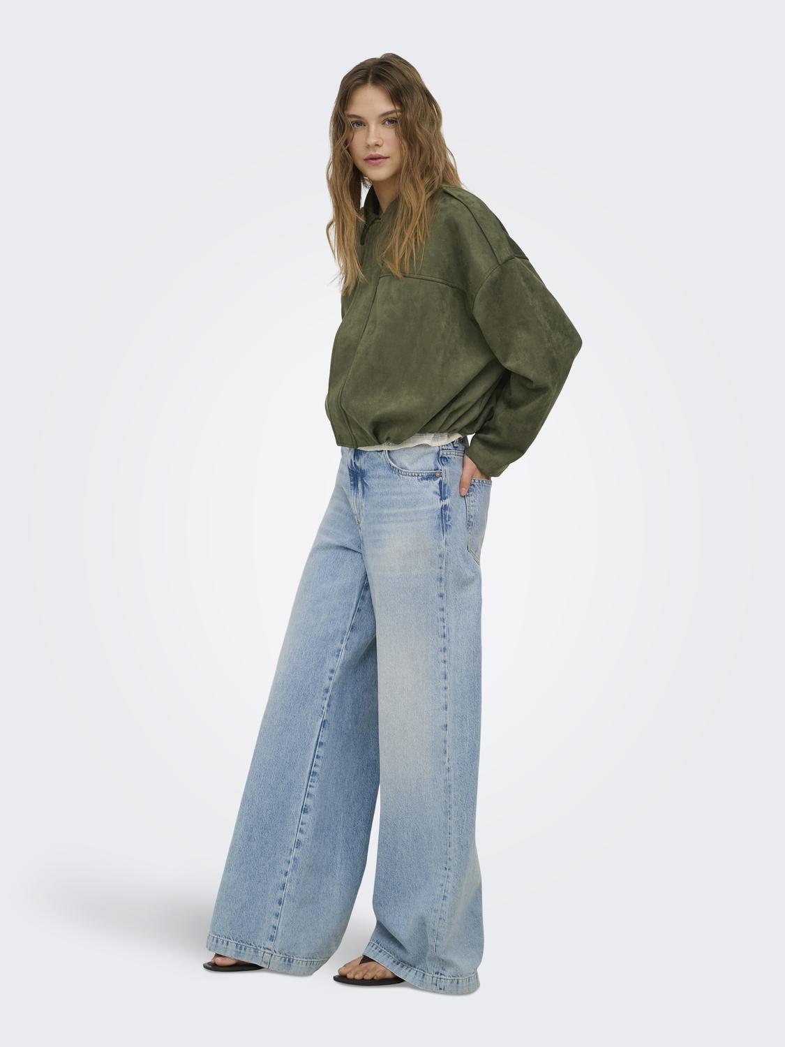 ONLMOON-STINA FAUX SUEDE BOMBER PNT NOOS - 7