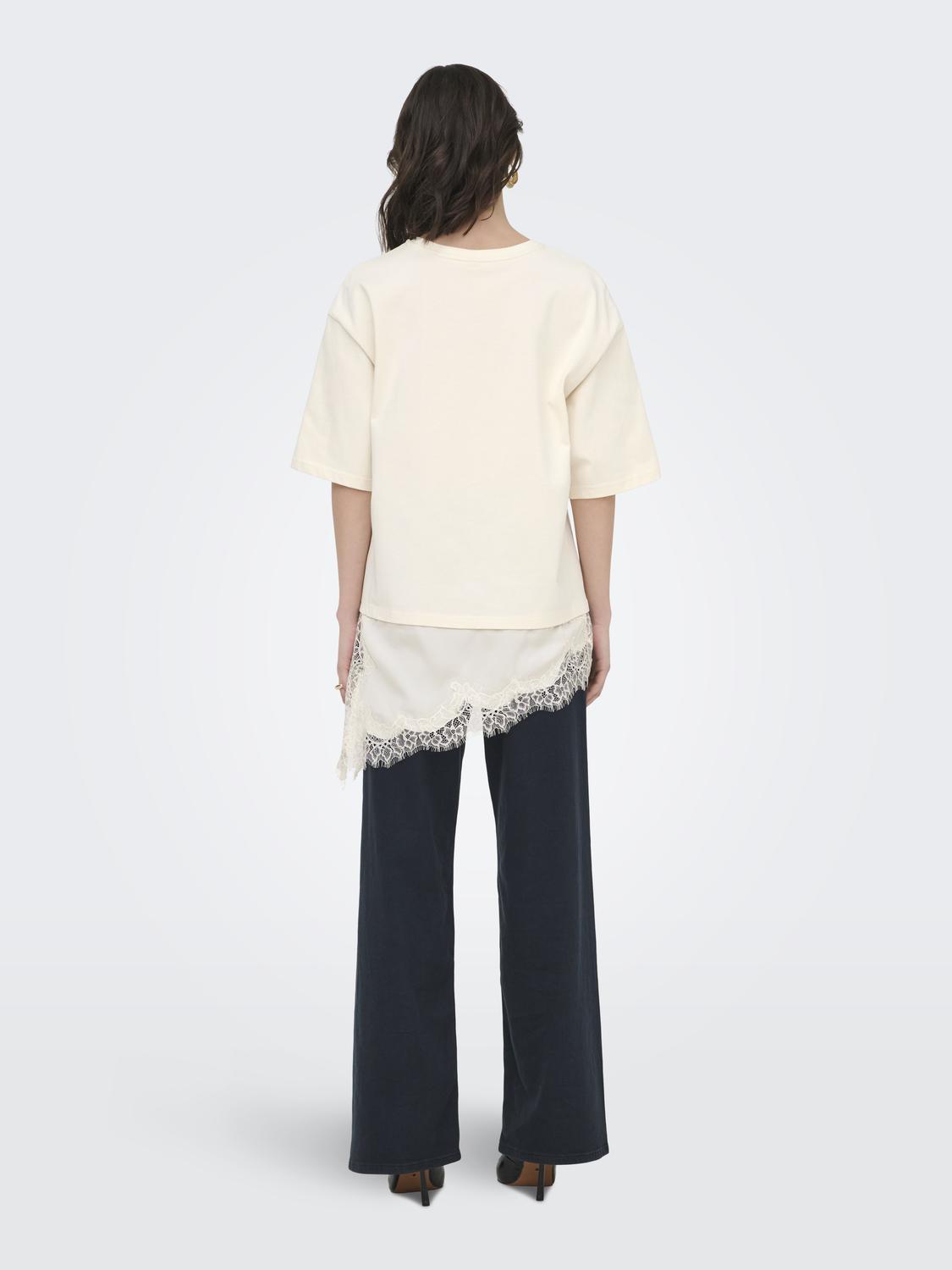 JDYALMA 2/4 LACE DETAIL T-SHIRT JRS NOOS - 2