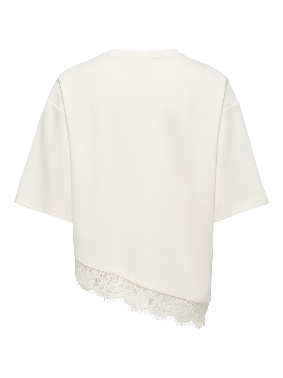 STUMATO S/S LACE ASYM TEE SWT - 3