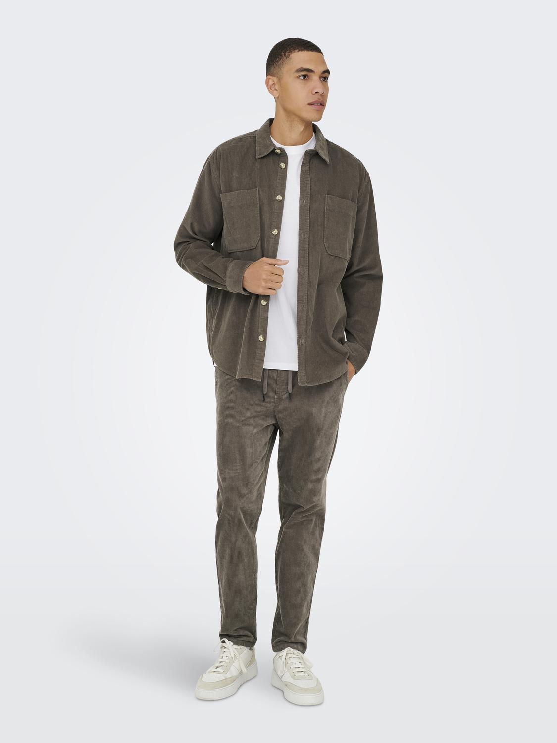 ONSALP 2PKT WASHD CORD LS SHIRT NOOS - 6