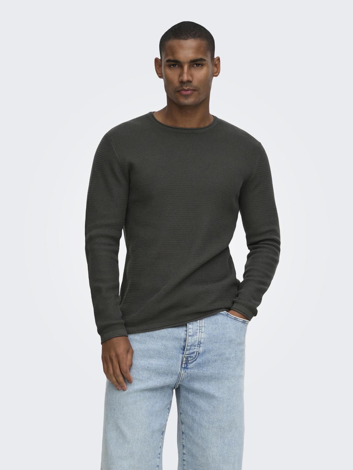 ONSERIC REG 12 STRUC CREW KNIT NOOS