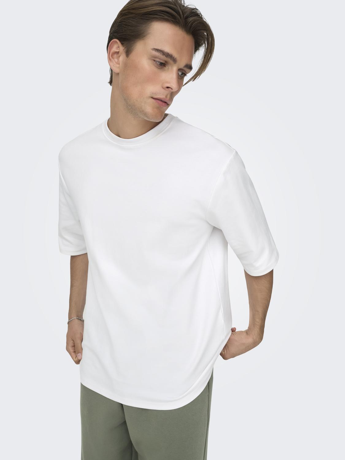 ONSROBBY Kurzärmeliges T-Shirt mit O-Ausschnitt in entspannter Passform für Herren - 4