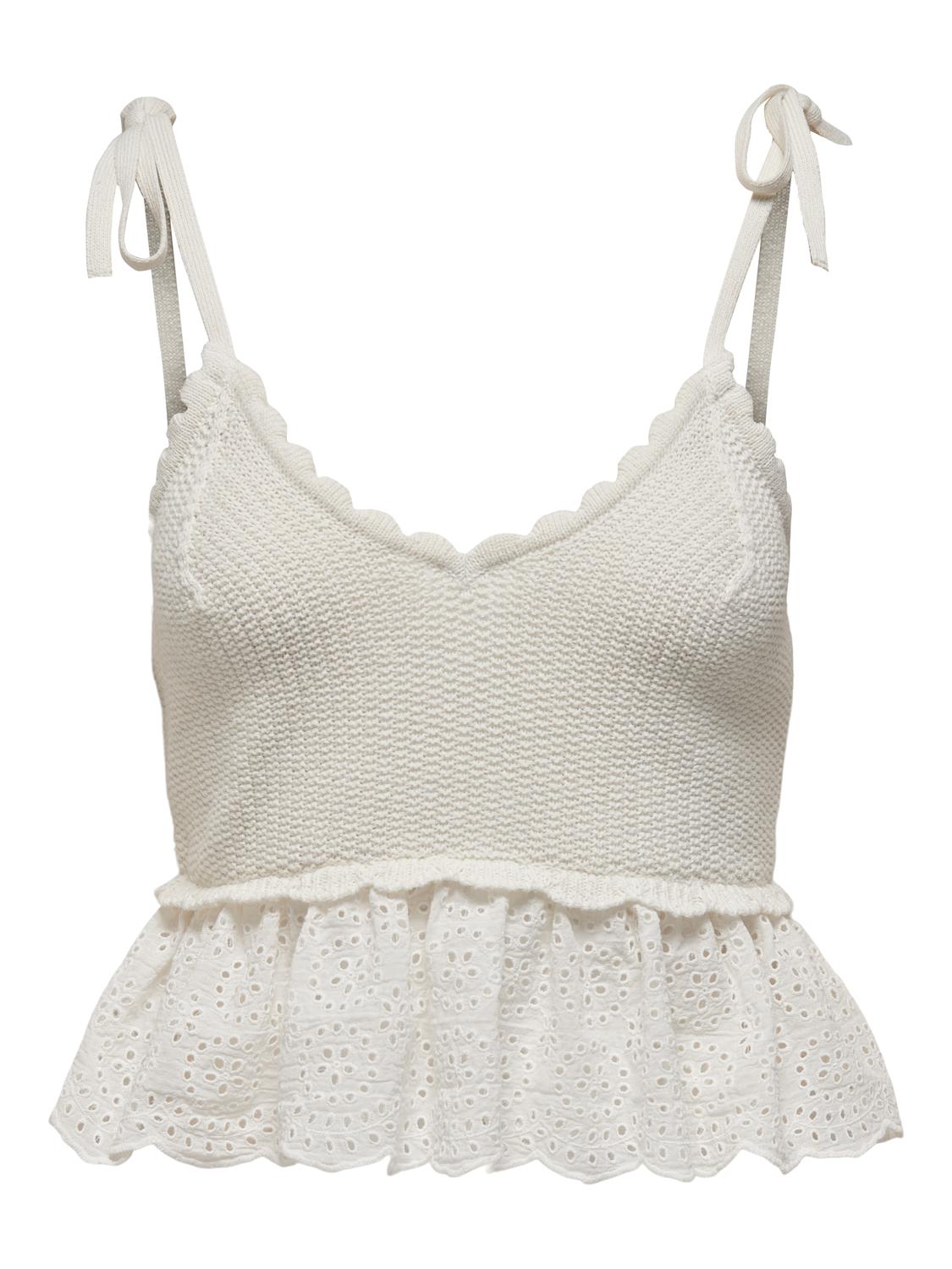 ONLKRISTIN Chic V-hals strikket topp med kamskjell detalj - 3