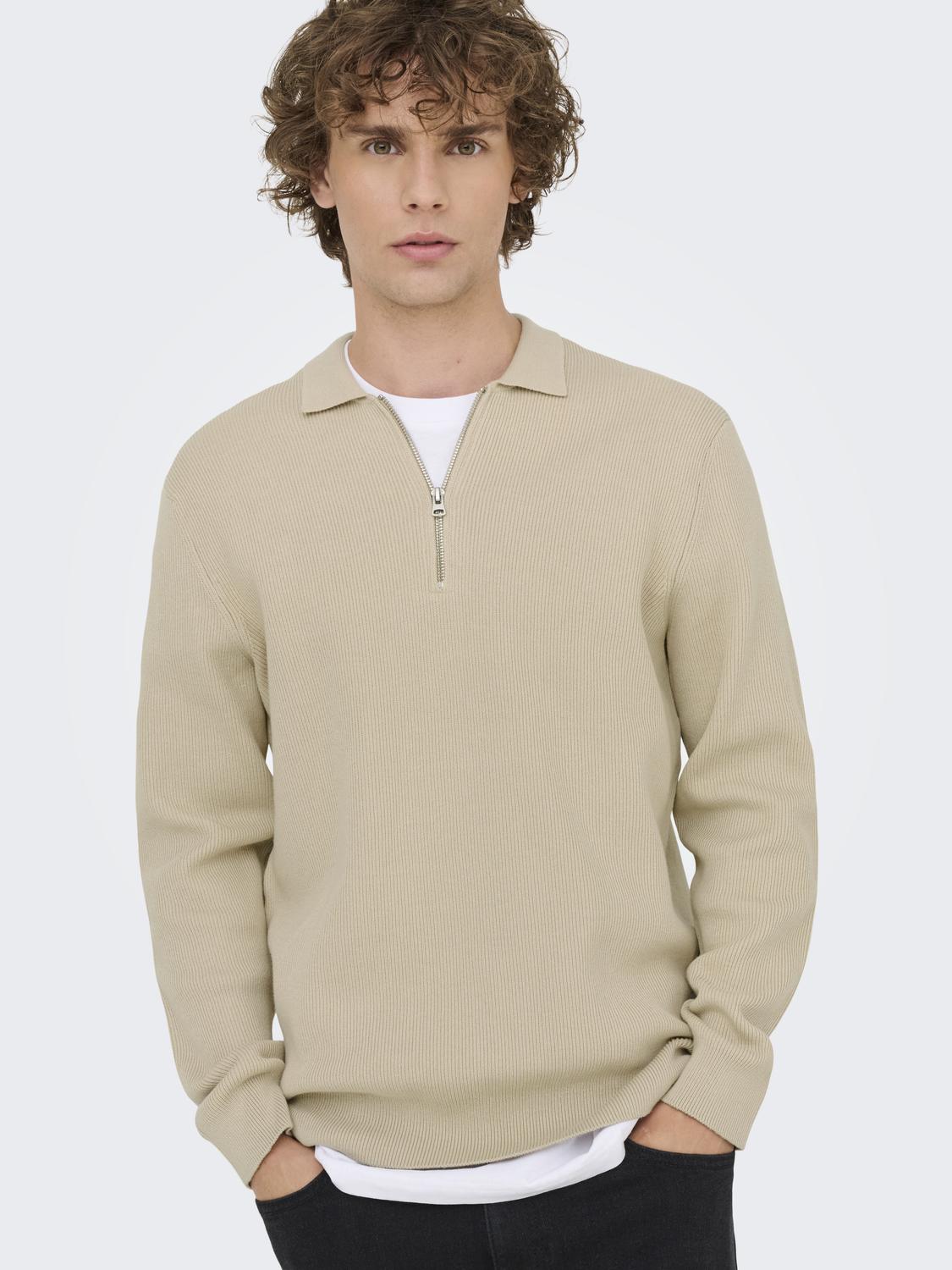 ONSPHIL REG 12 HALF ZIP POLO KNIT - 4