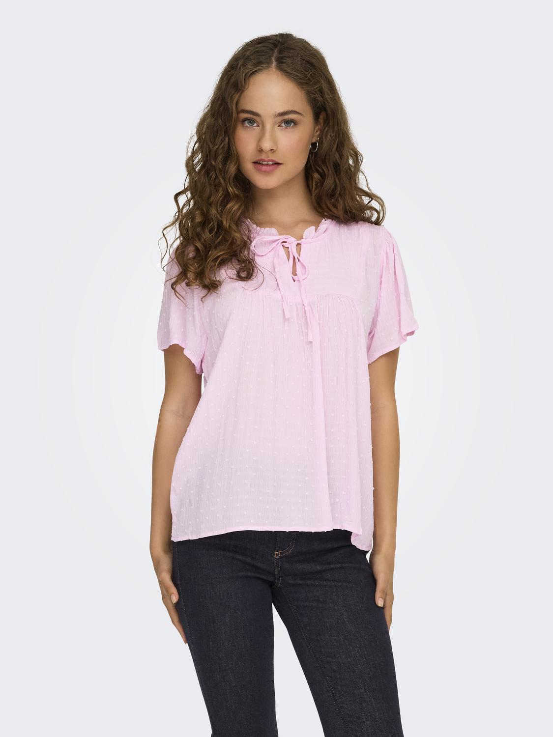 JDYLIMA LIFE S/S TOP WVN NOOS