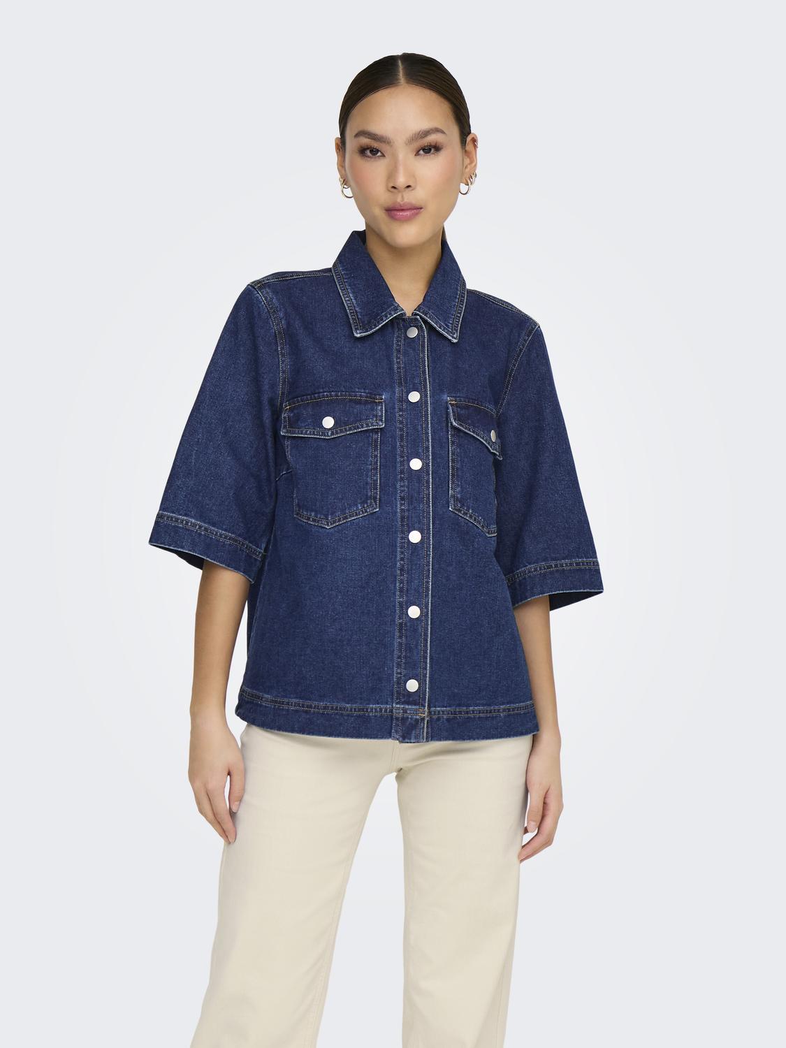 ONLBELLE S/S SHIRT DNM GUA NOOS