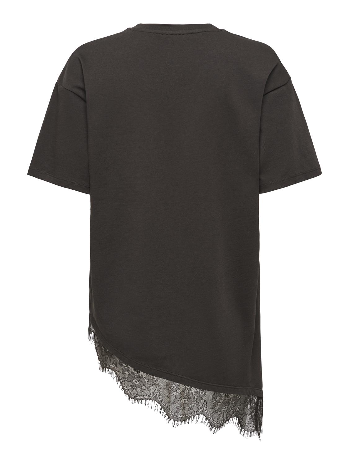 PGKAMIL S/S ASSYMETRIC LACE TEE JRS