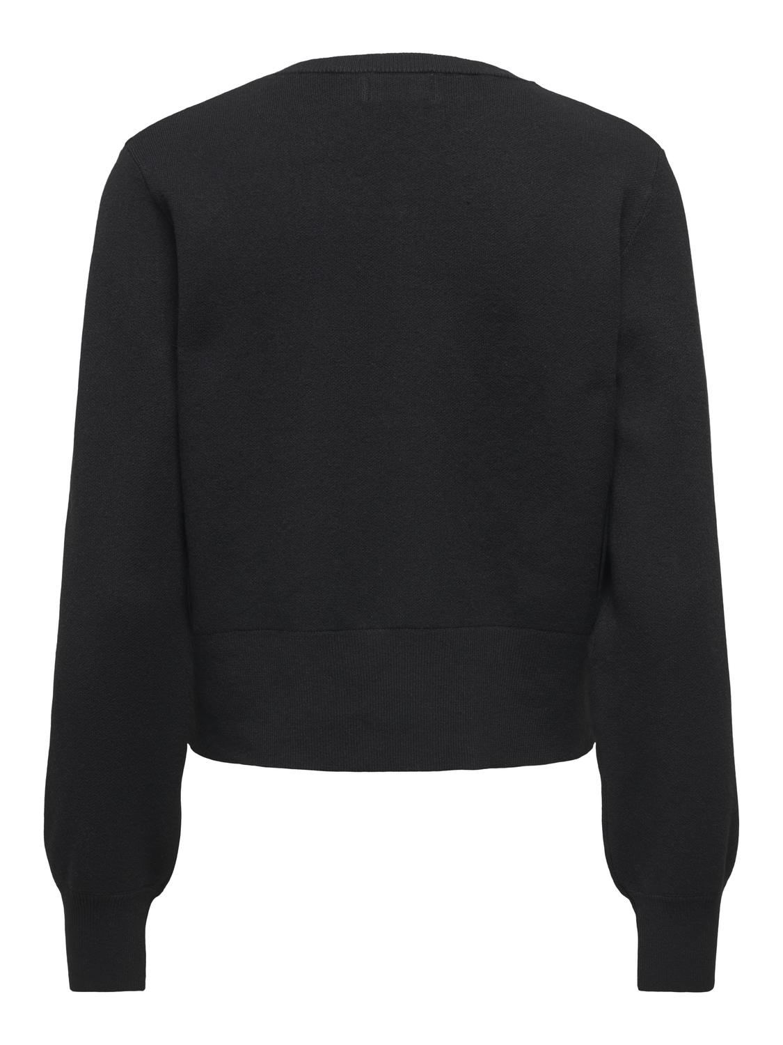 JDYPRIME LIFE L/S O-NECK BUTTON CARD KNT - 7
