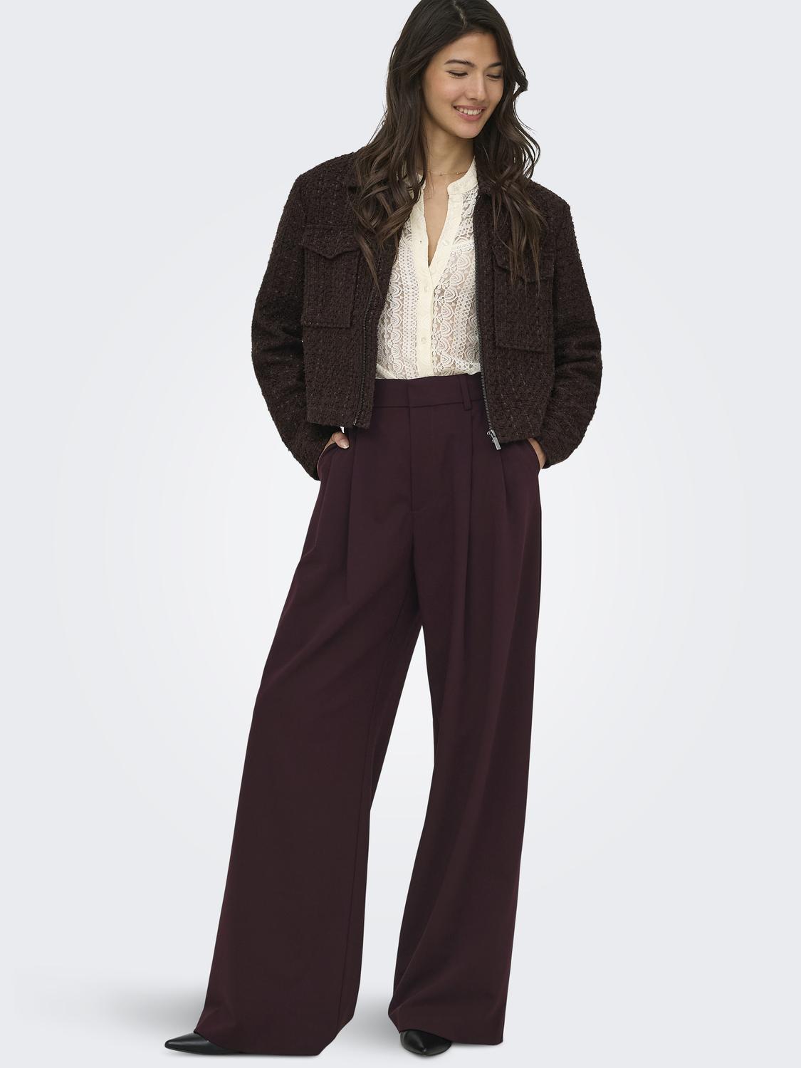 ONLSONJA HW WIDE PLEAT PANT TLR NOOS - 4