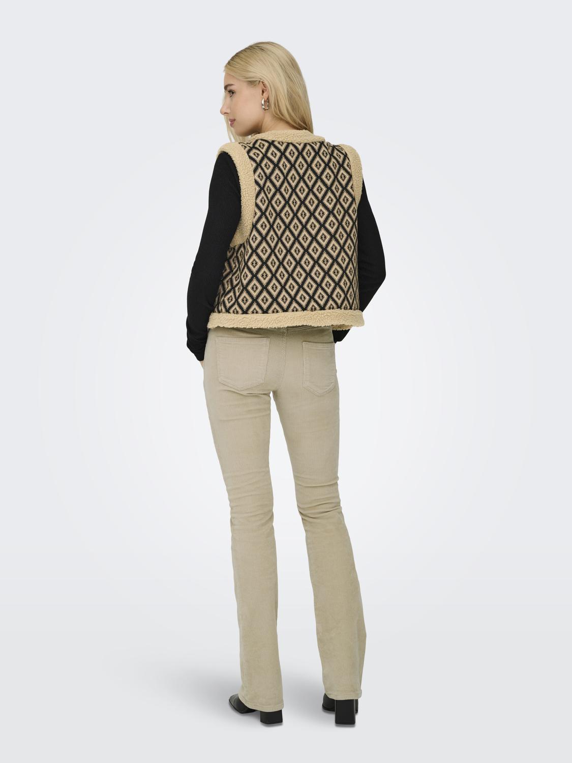 ONLJESSIE AZTEC TEDDY WAISTCOAT CS OTW - 2