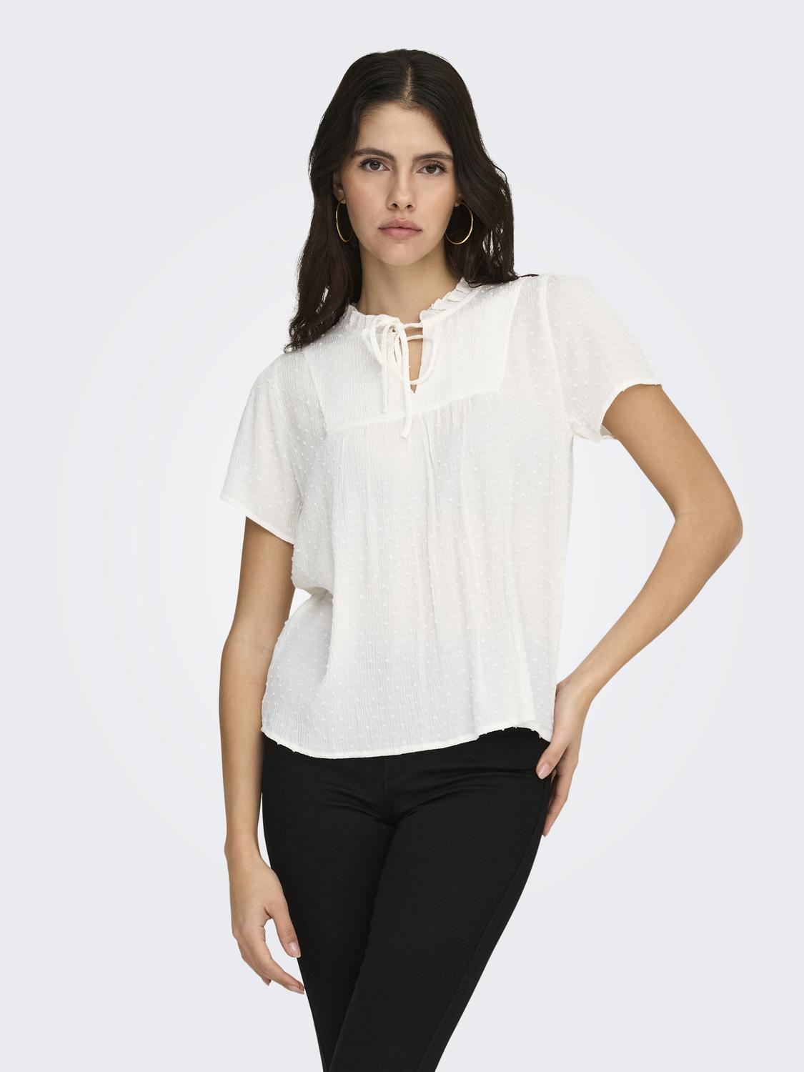 JDYLIMA LIFE S/S TOP WVN NOOS