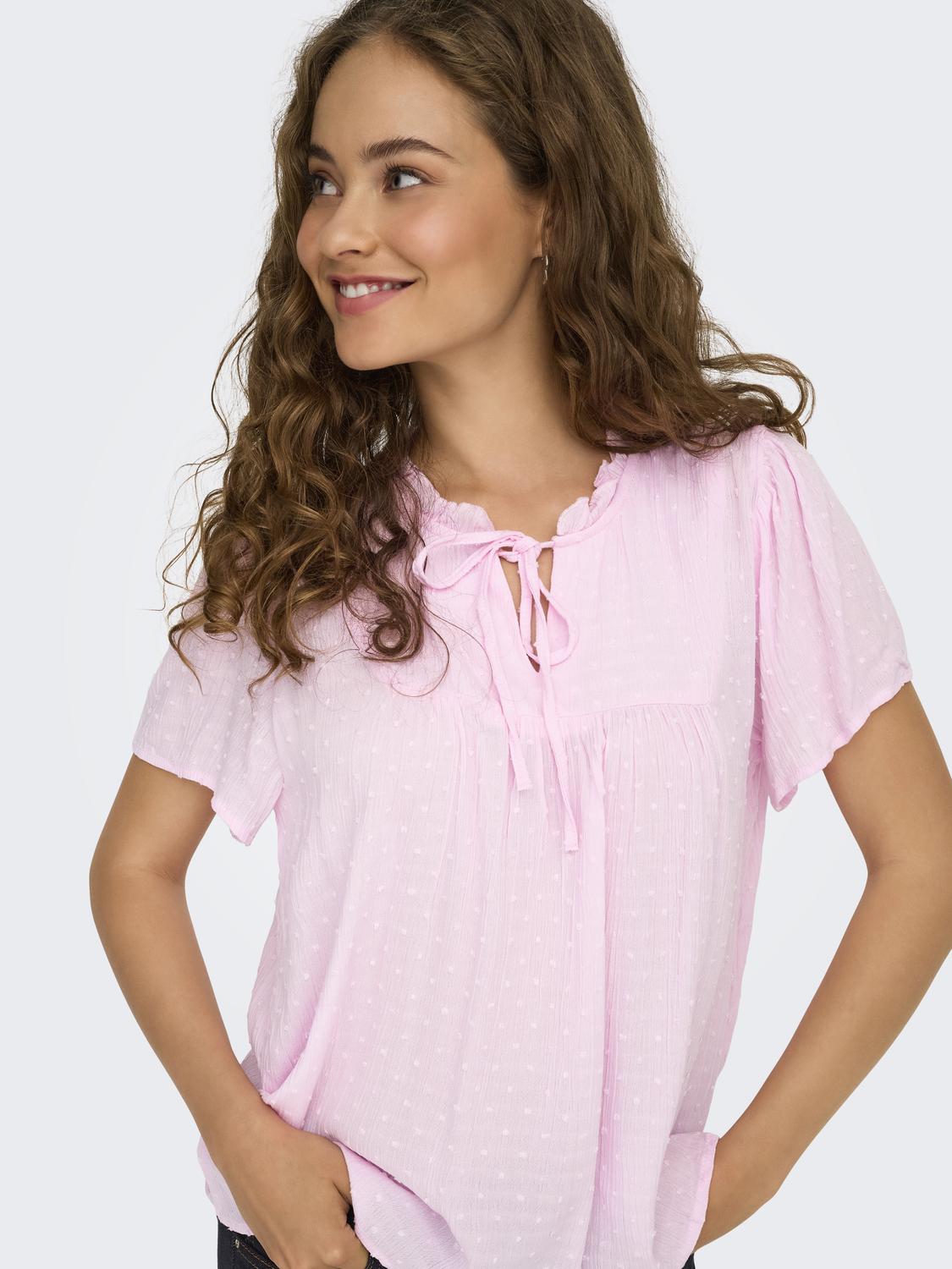 JDYLIMA LIFE S/S TOP WVN NOOS