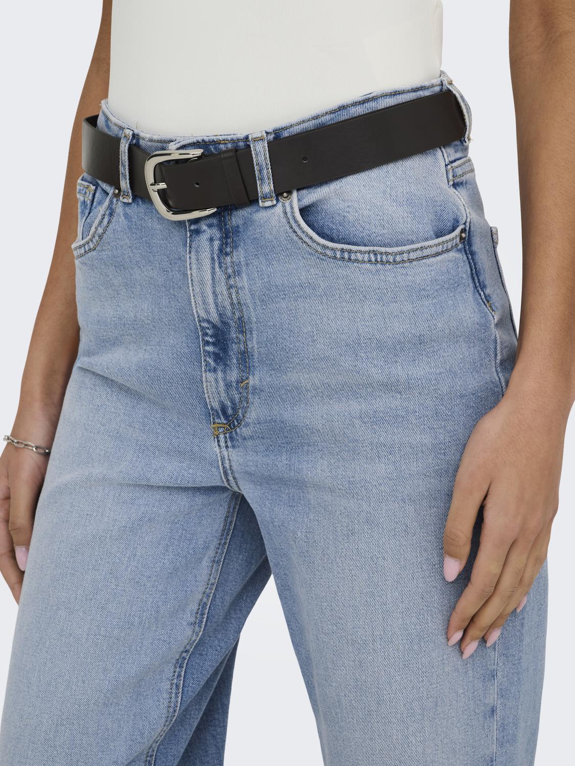 ONLJUICY Weite Bein-Passform JEANS mit hohem Bund und Fronttaschen - 4