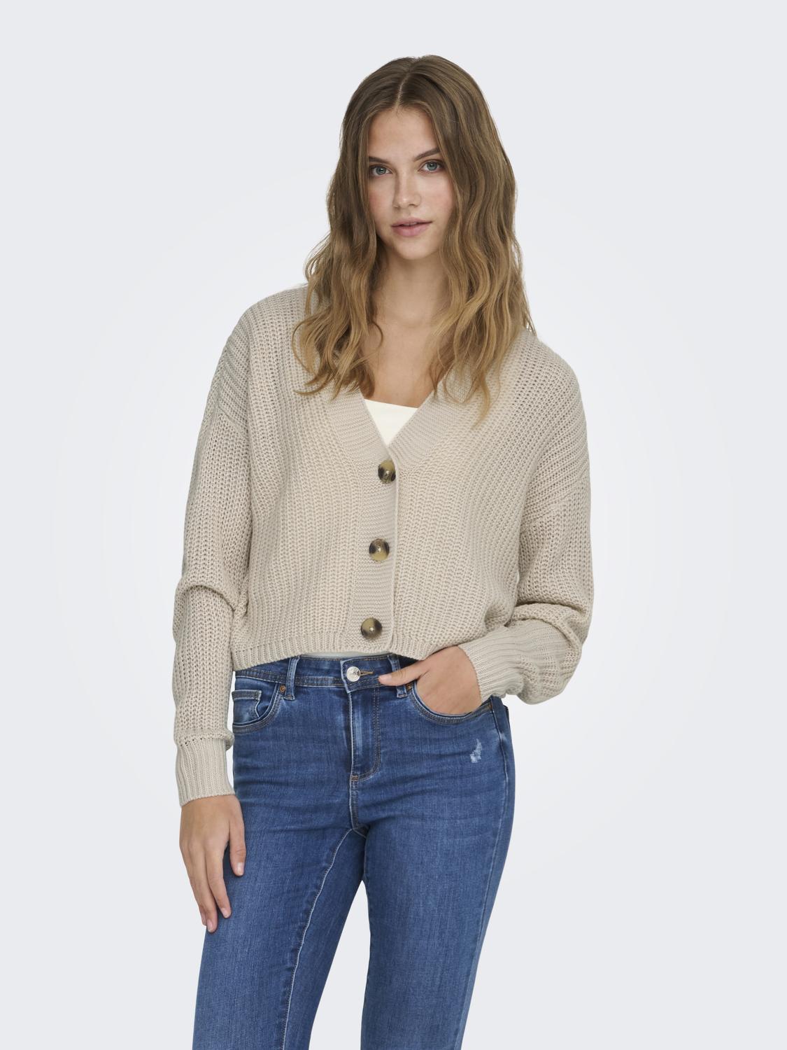 ONLCAROL Gerippte Strickjacke