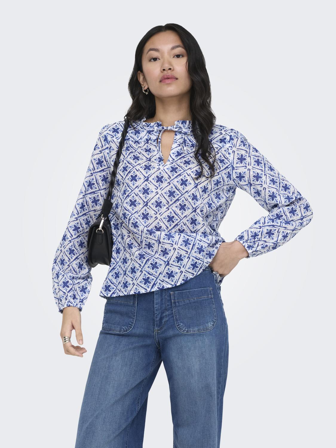 ONLROANNE L/S TOP WVN NOOS