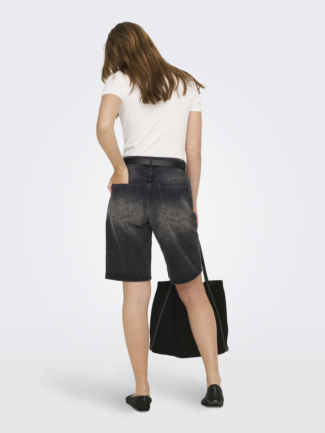 ONLMATE Denimshorts i midten af taljen til hverdagsbrug - 2
