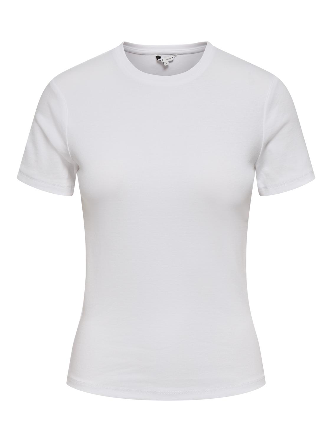 ONLRILEY Basic O-hals T-shirt med korte ærmer til unge damer - 3
