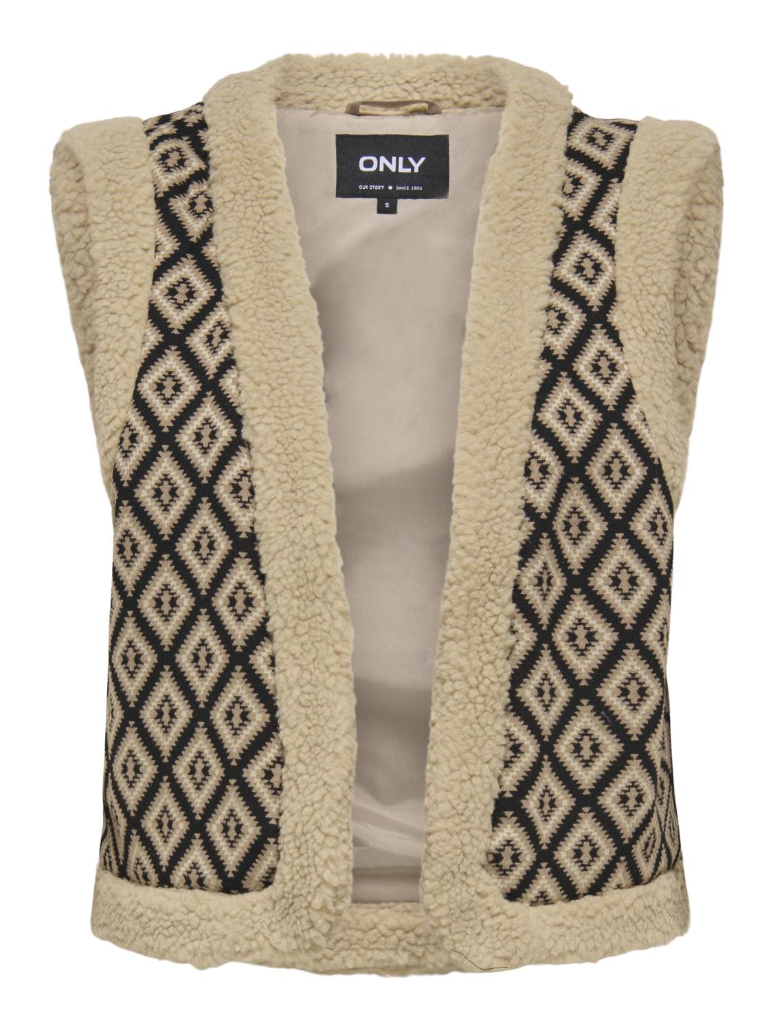 ONLJESSIE AZTEC TEDDY WAISTCOAT CS OTW - 3