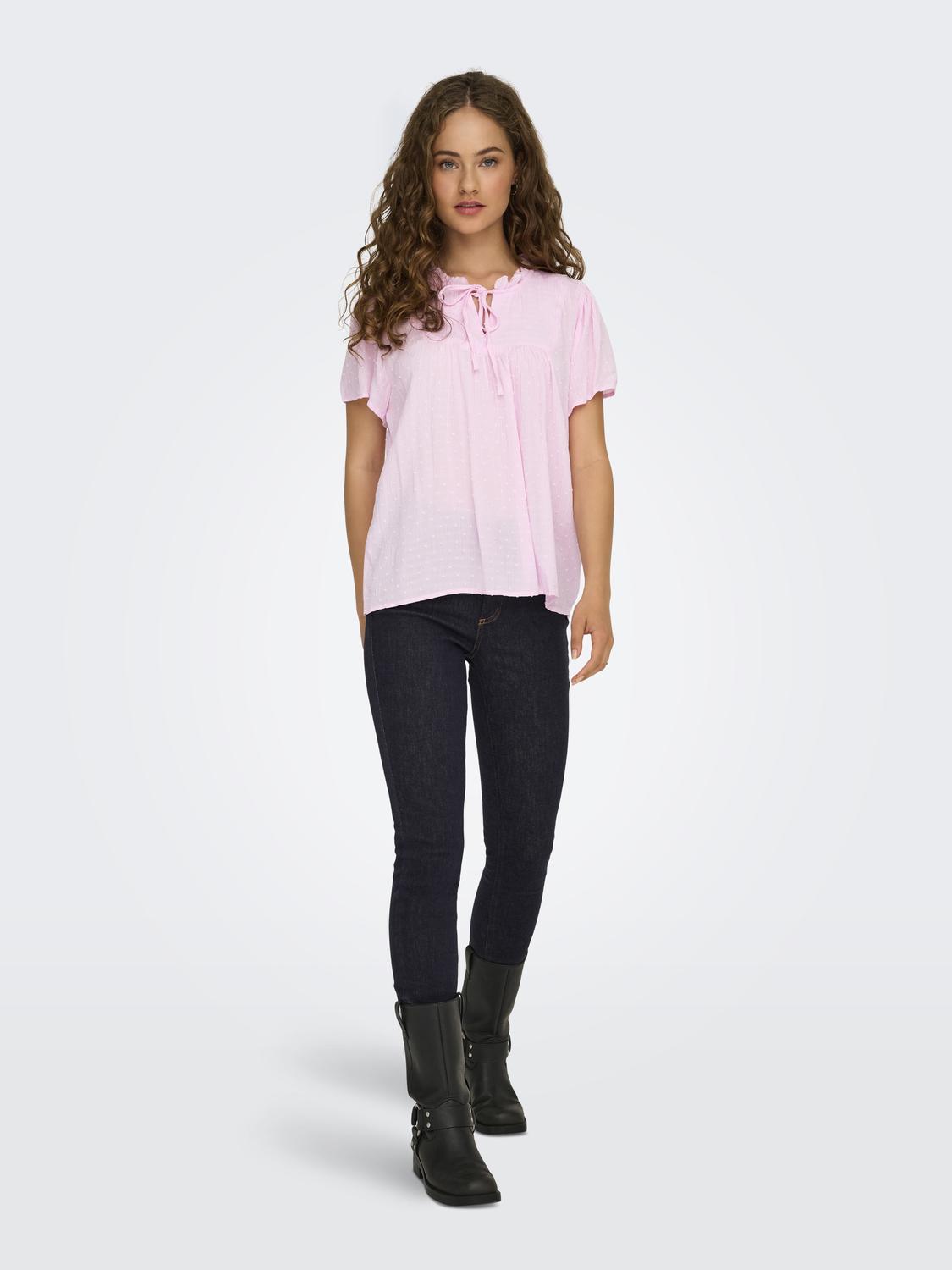 JDYLIMA LIFE S/S TOP WVN NOOS