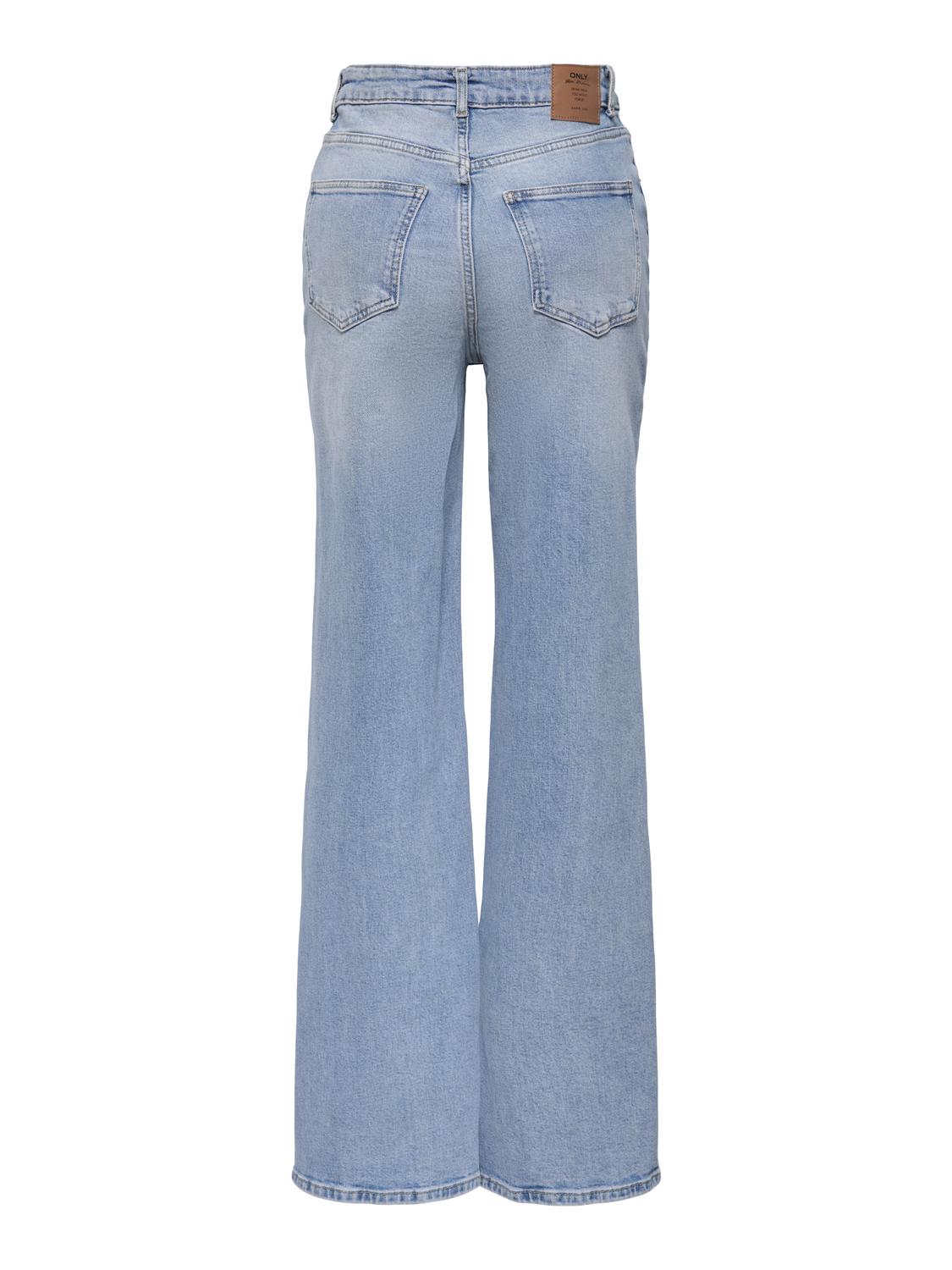 ONLJUICY Weite Bein-Passform JEANS mit hohem Bund und Fronttaschen - 7