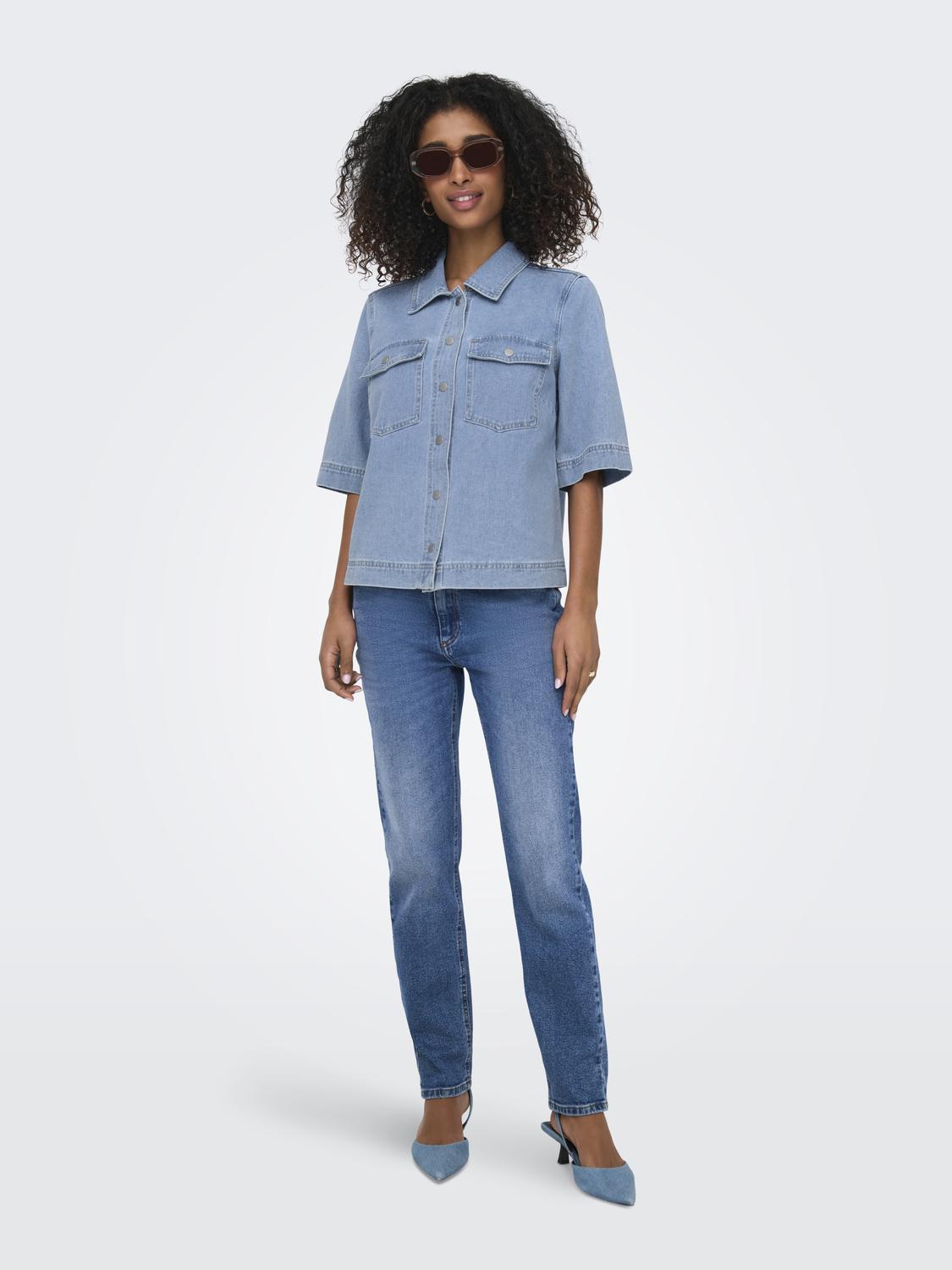 ONLBELLE S/S SHIRT DNM GUA NOOS - 6