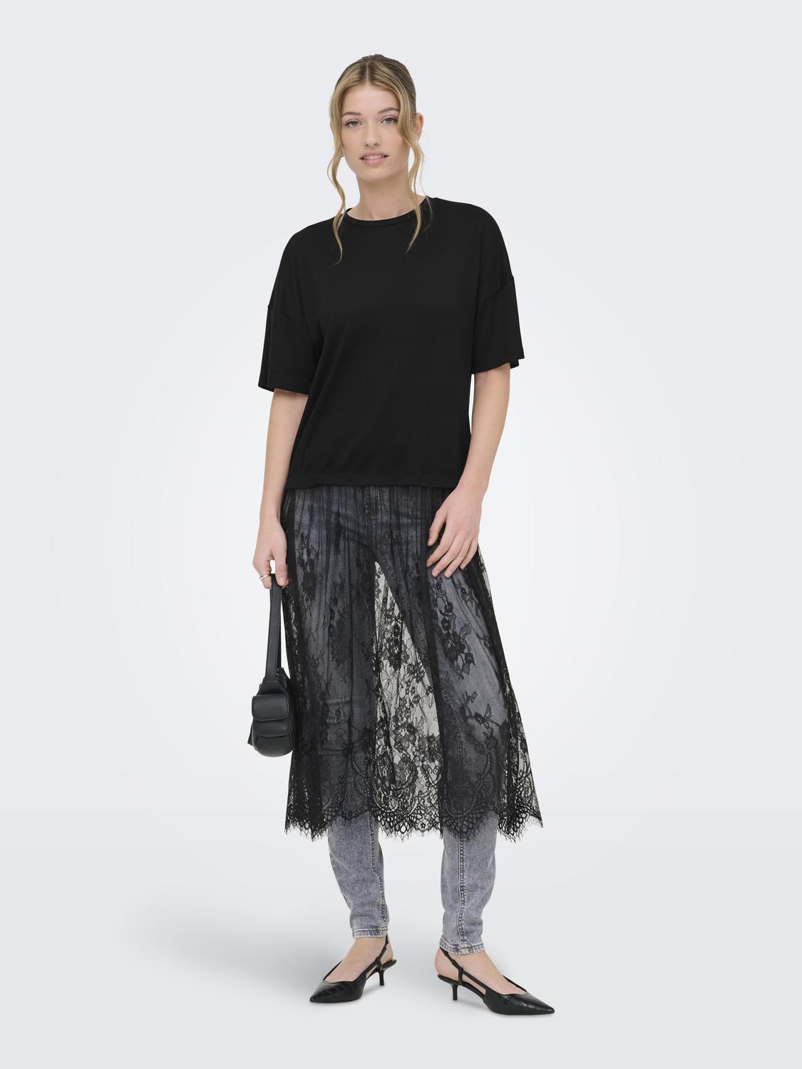 ONLTAHLIA S/S LACE DRESS TOP JRS - 6