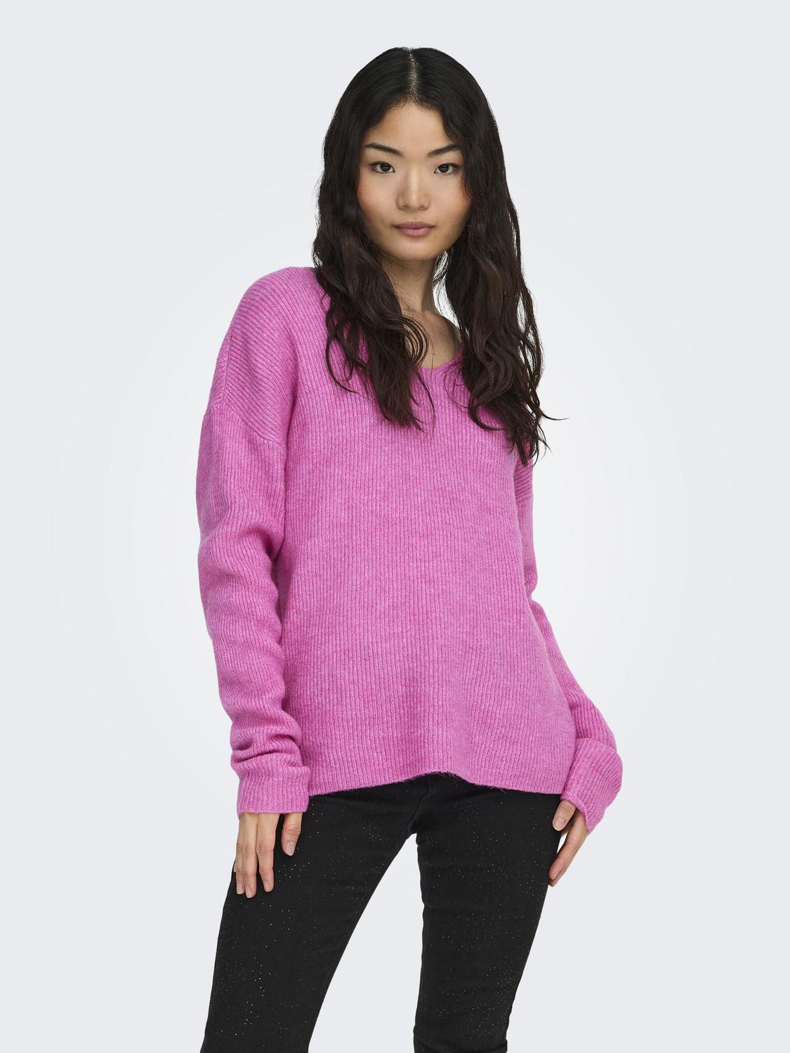 ONLCAMILLA V-NECK L/S PULLOVER KNT NOOS